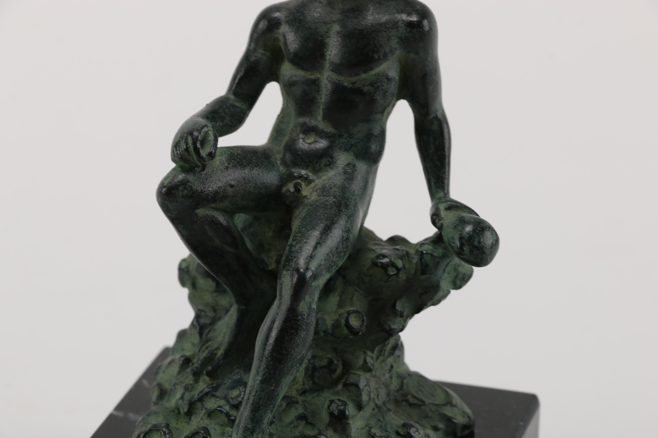 Reproduction Cast Metal Nude Male Sculpture