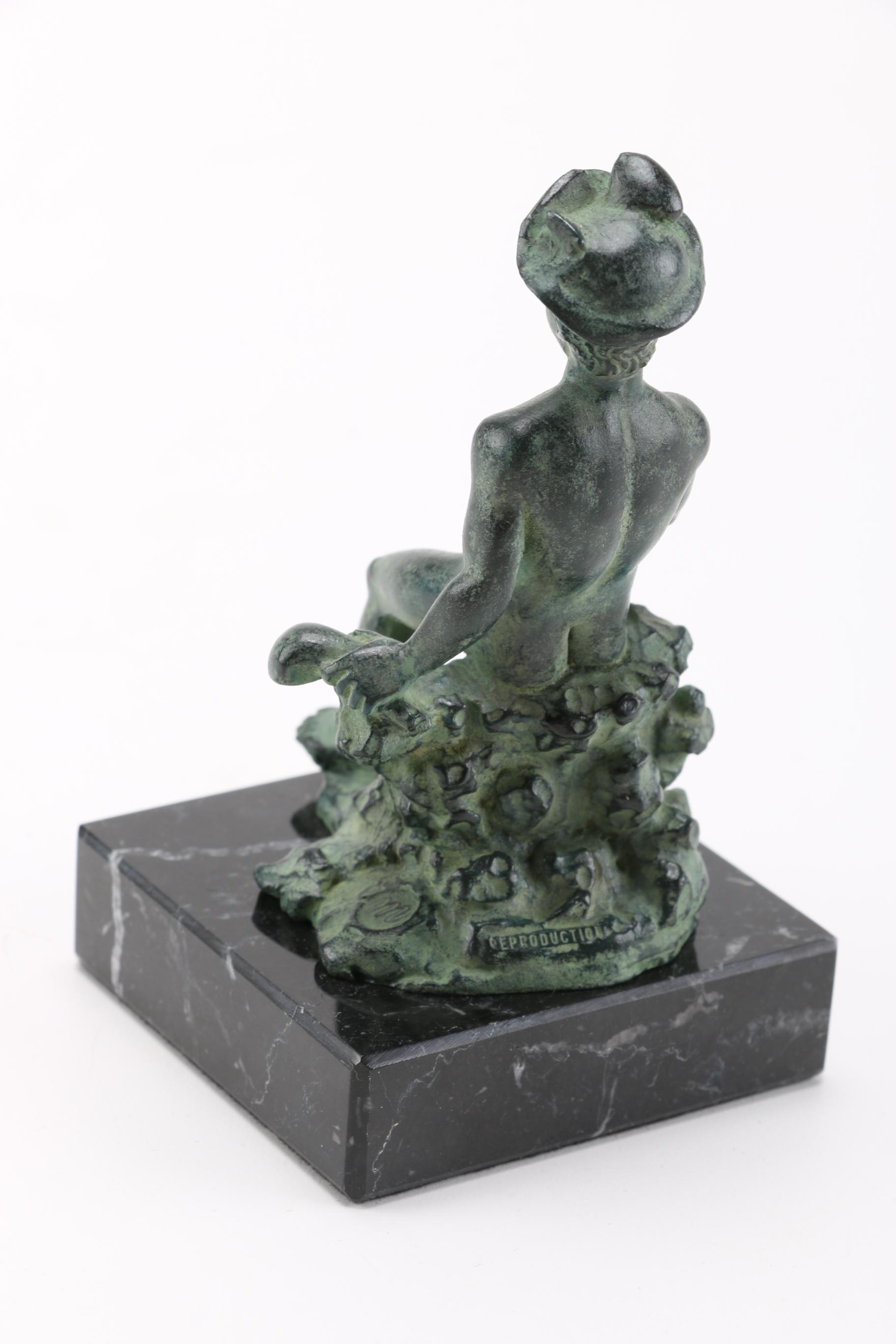 Reproduction Cast Metal Nude Male Sculpture