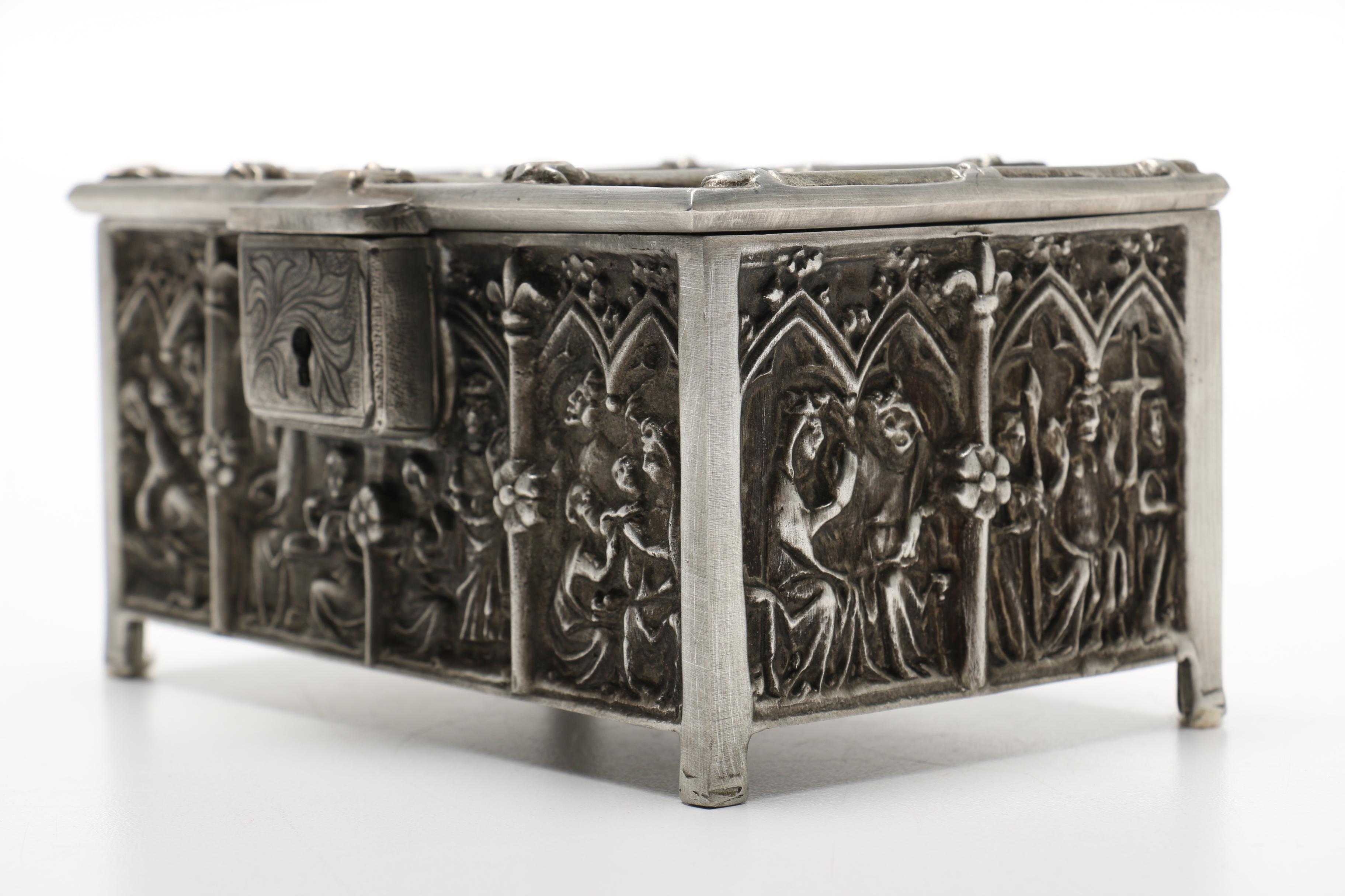 Pewter Box With Key