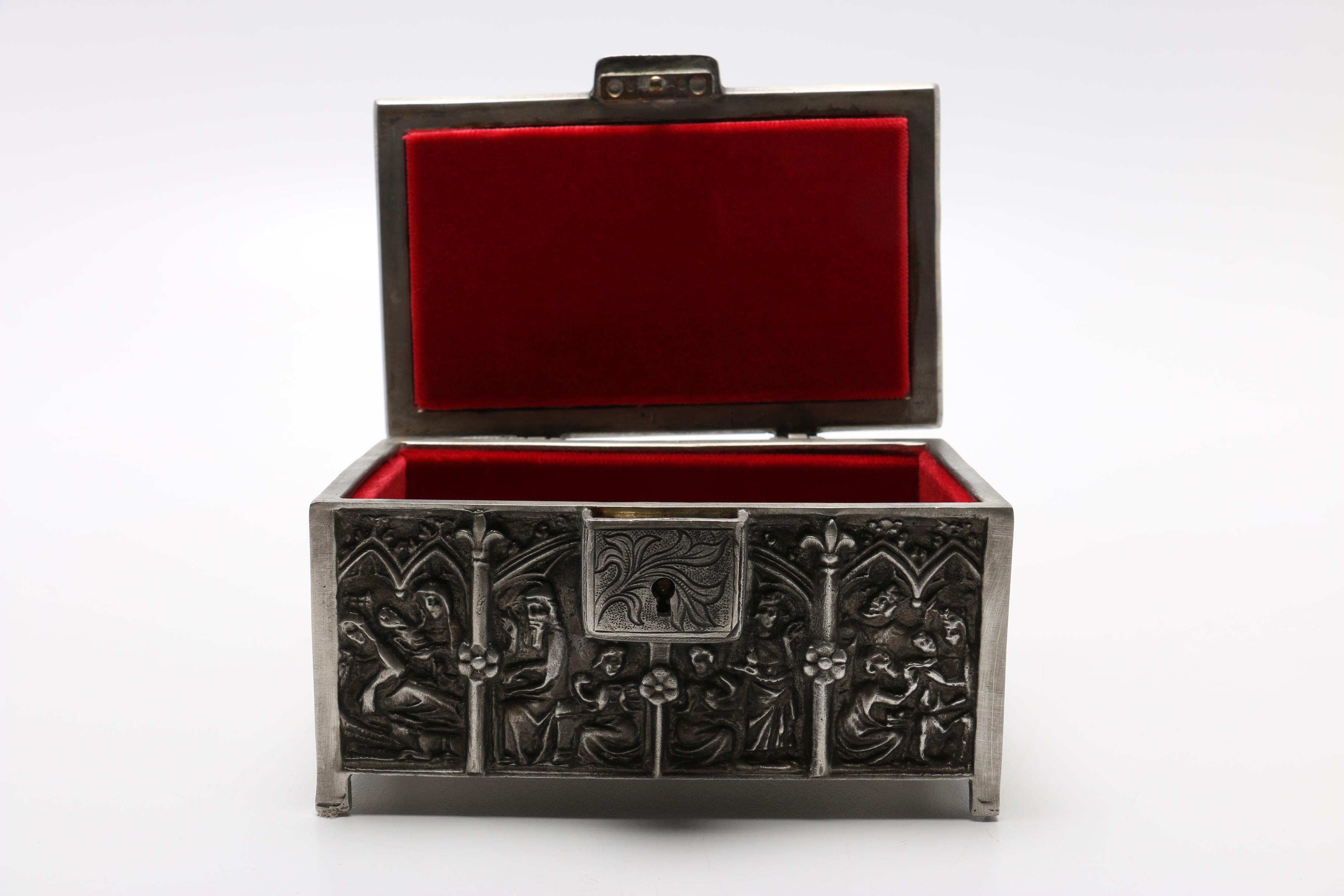 Pewter Box With Key