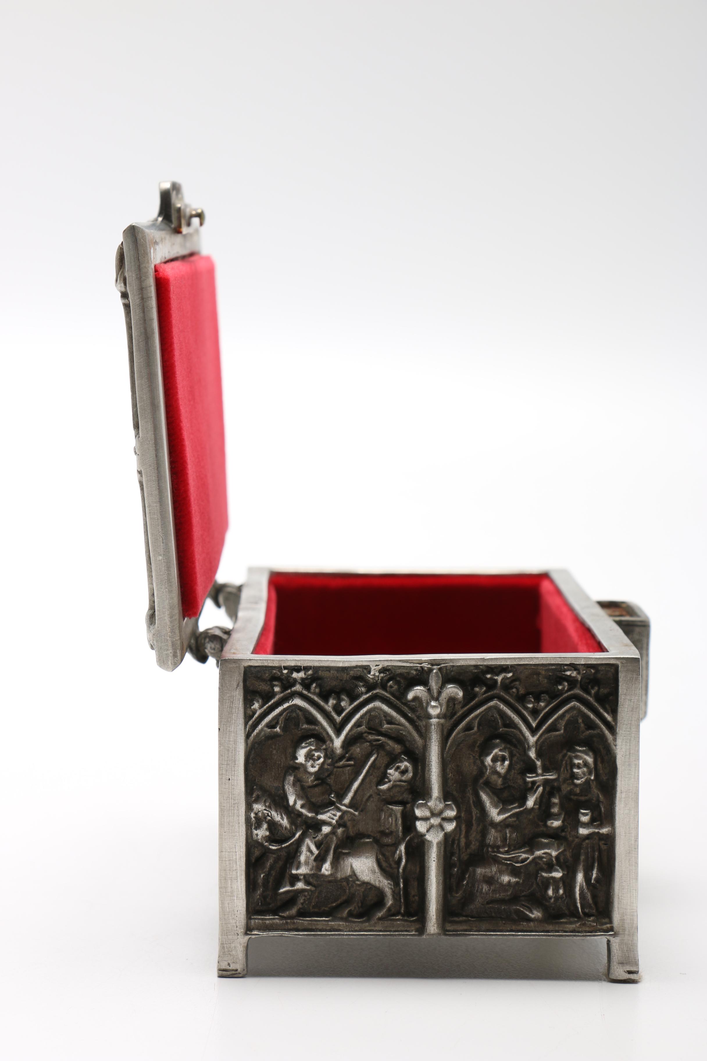 Pewter Box With Key