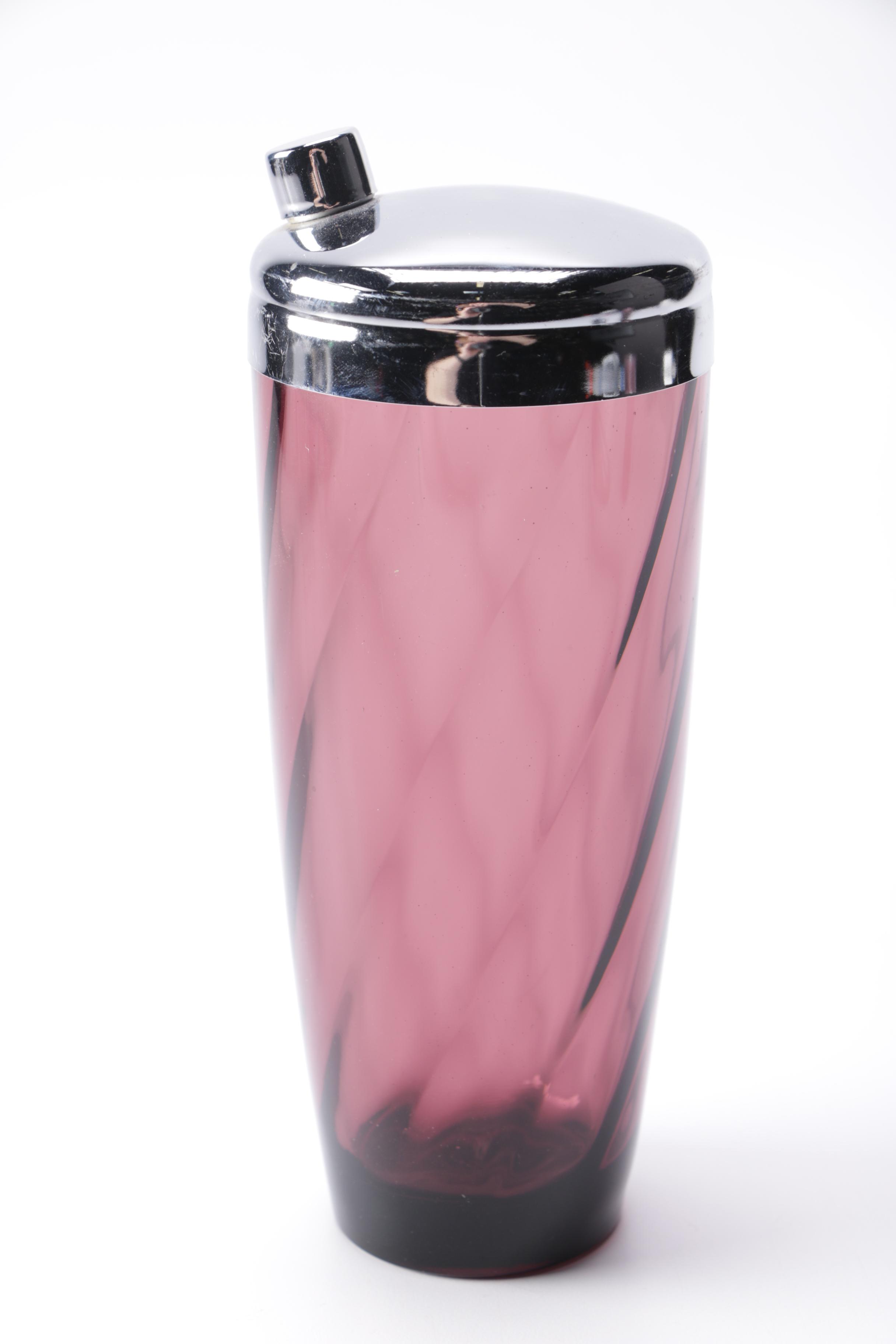 Purple Glass Barware Set