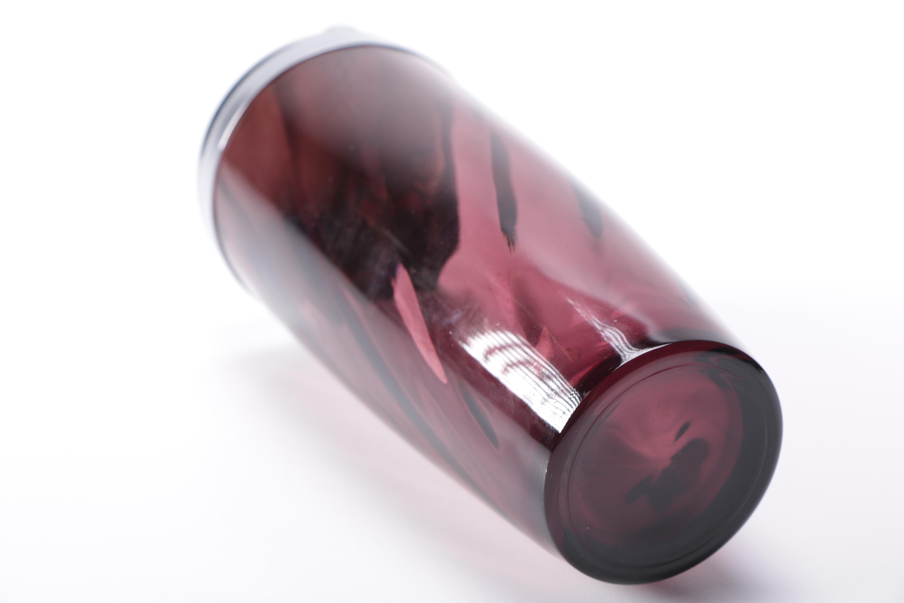 Purple Glass Barware Set