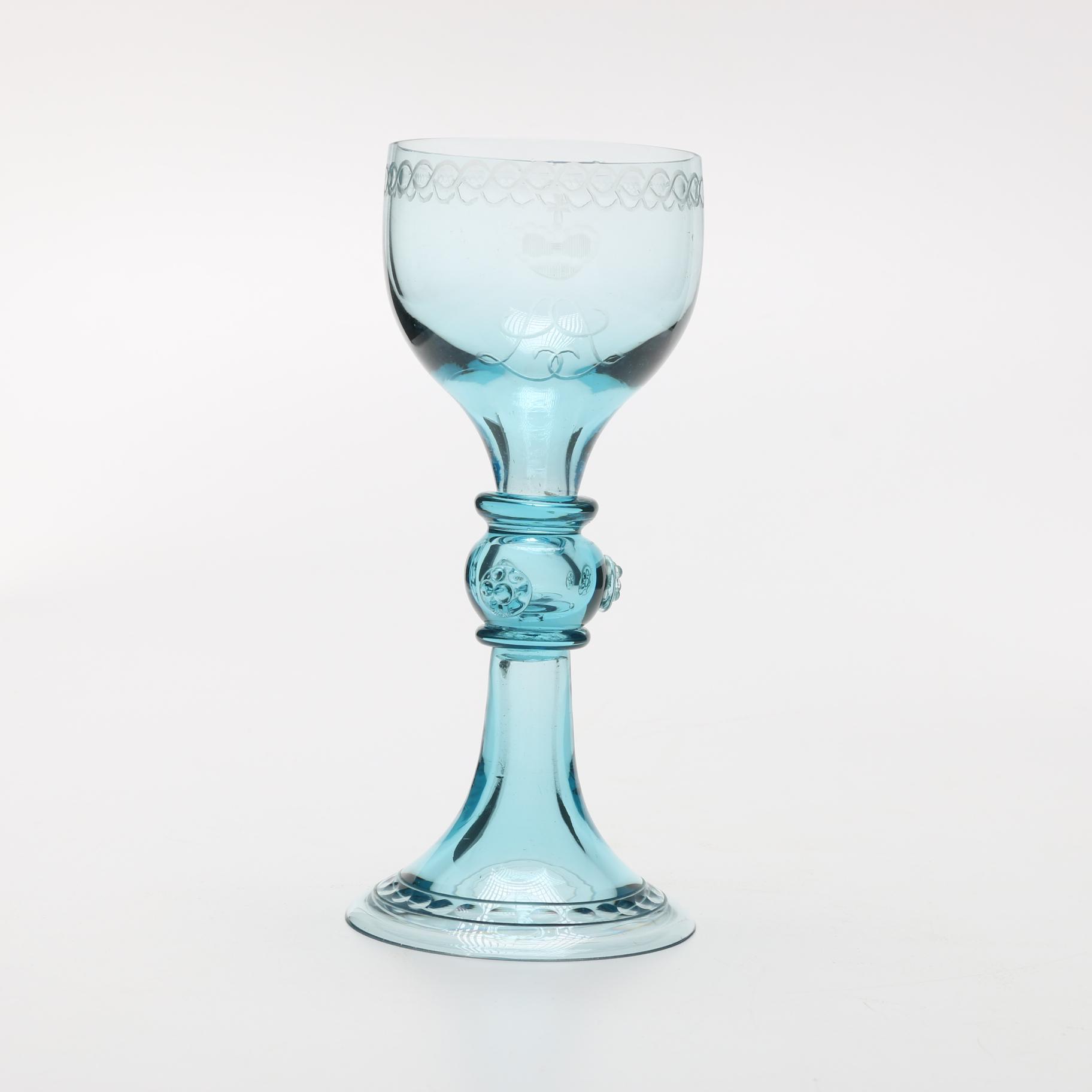 Blue Glass Goblet