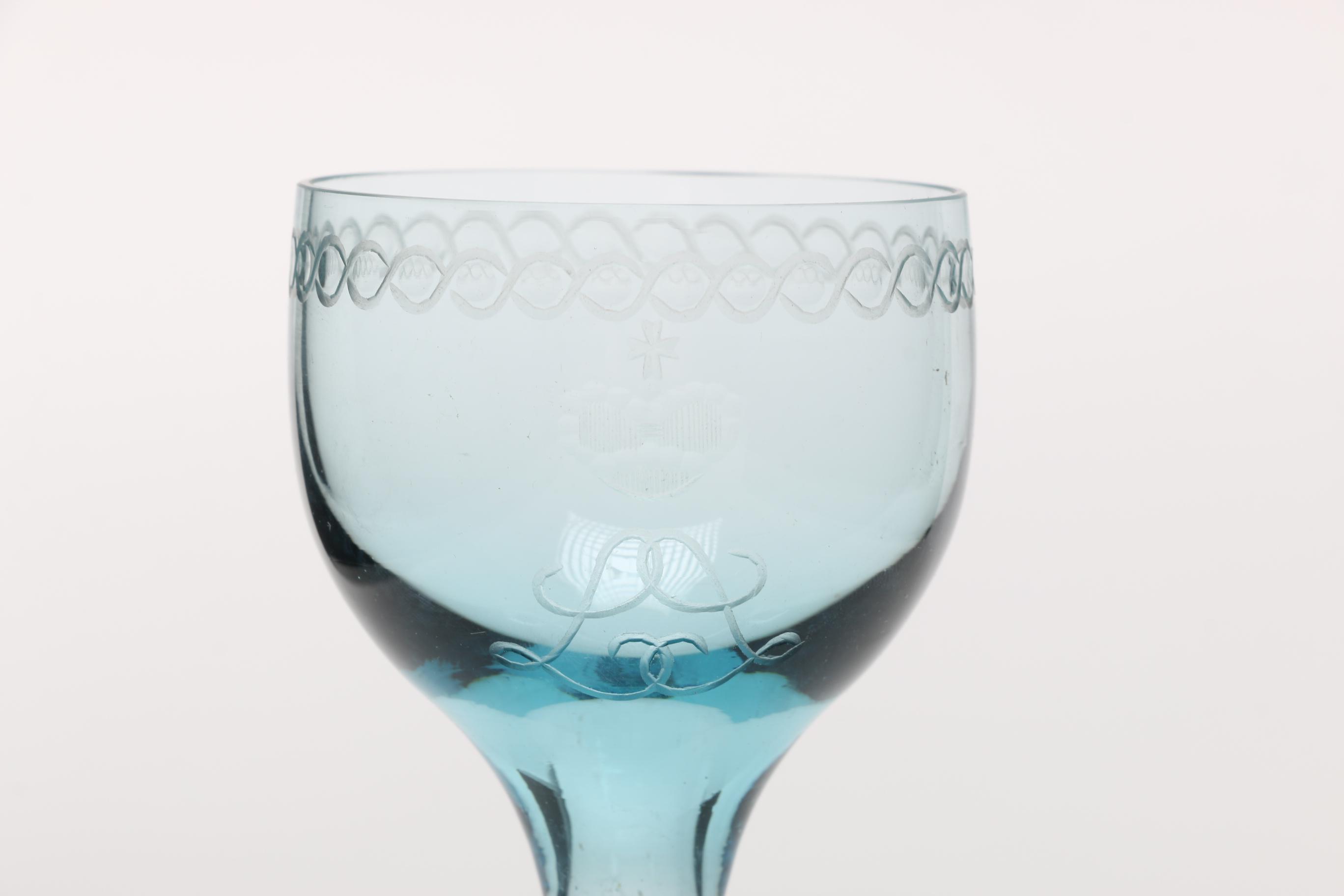 Blue Glass Goblet