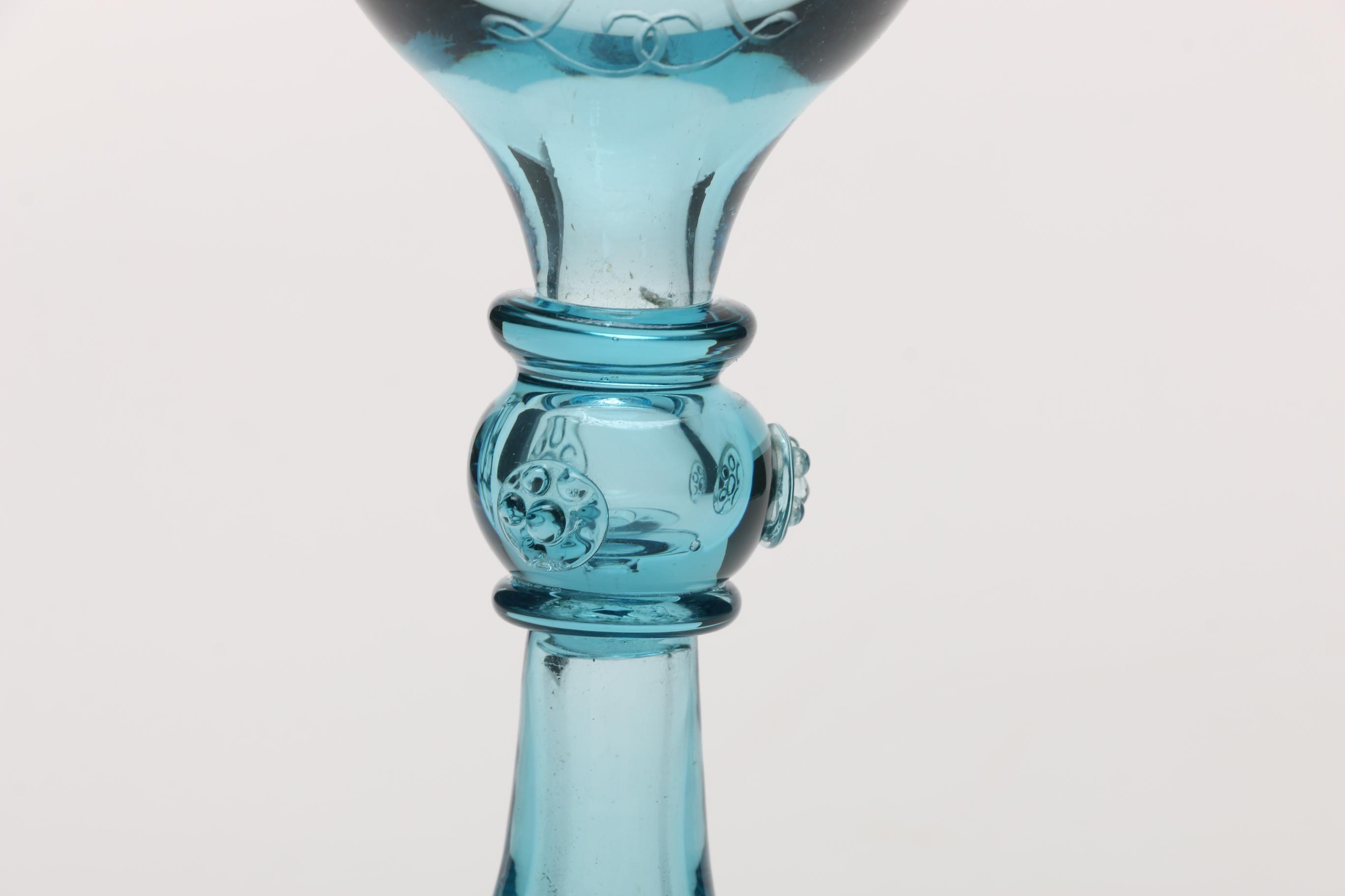 Blue Glass Goblet