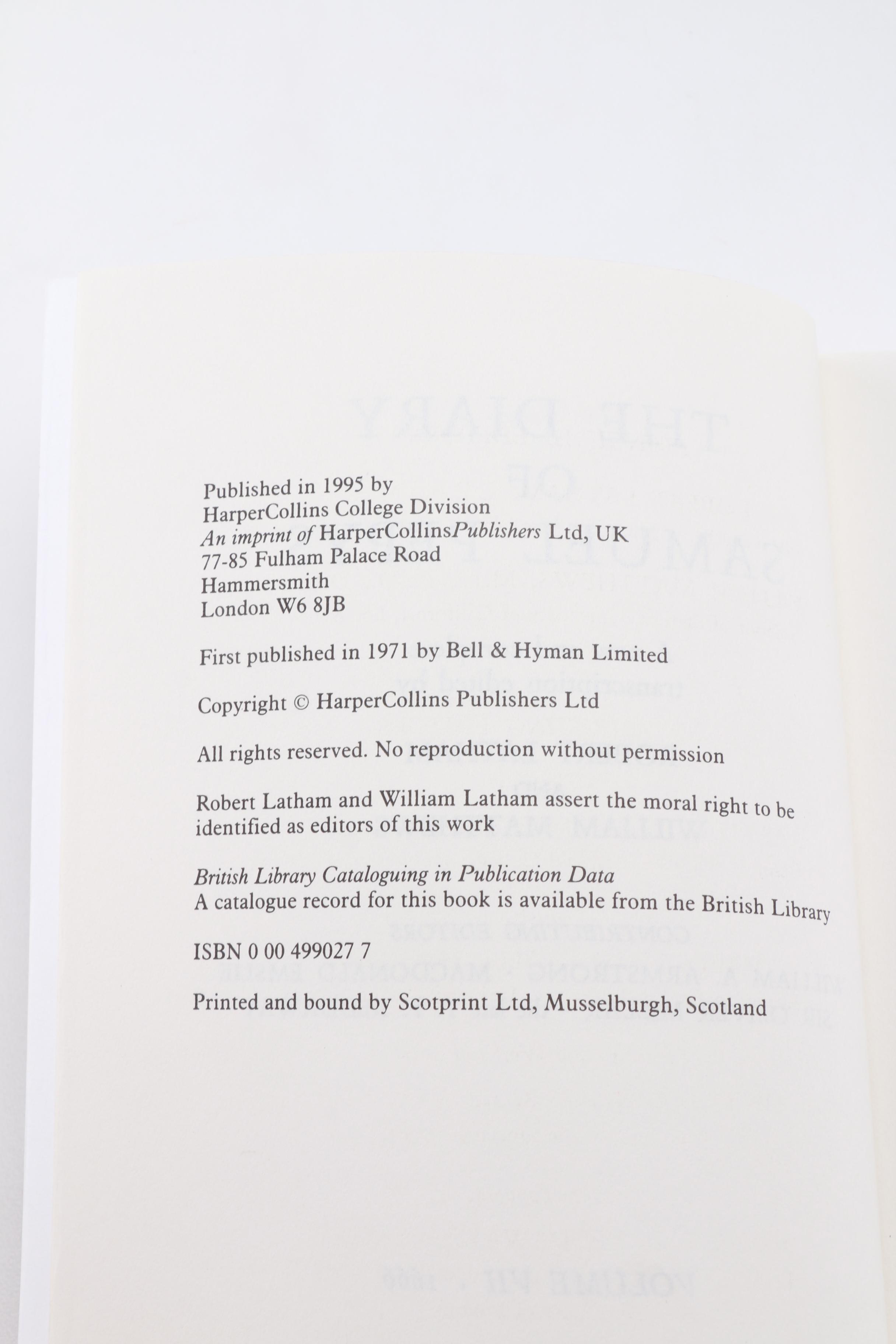 "The Diary of Samuel Pepys" Series