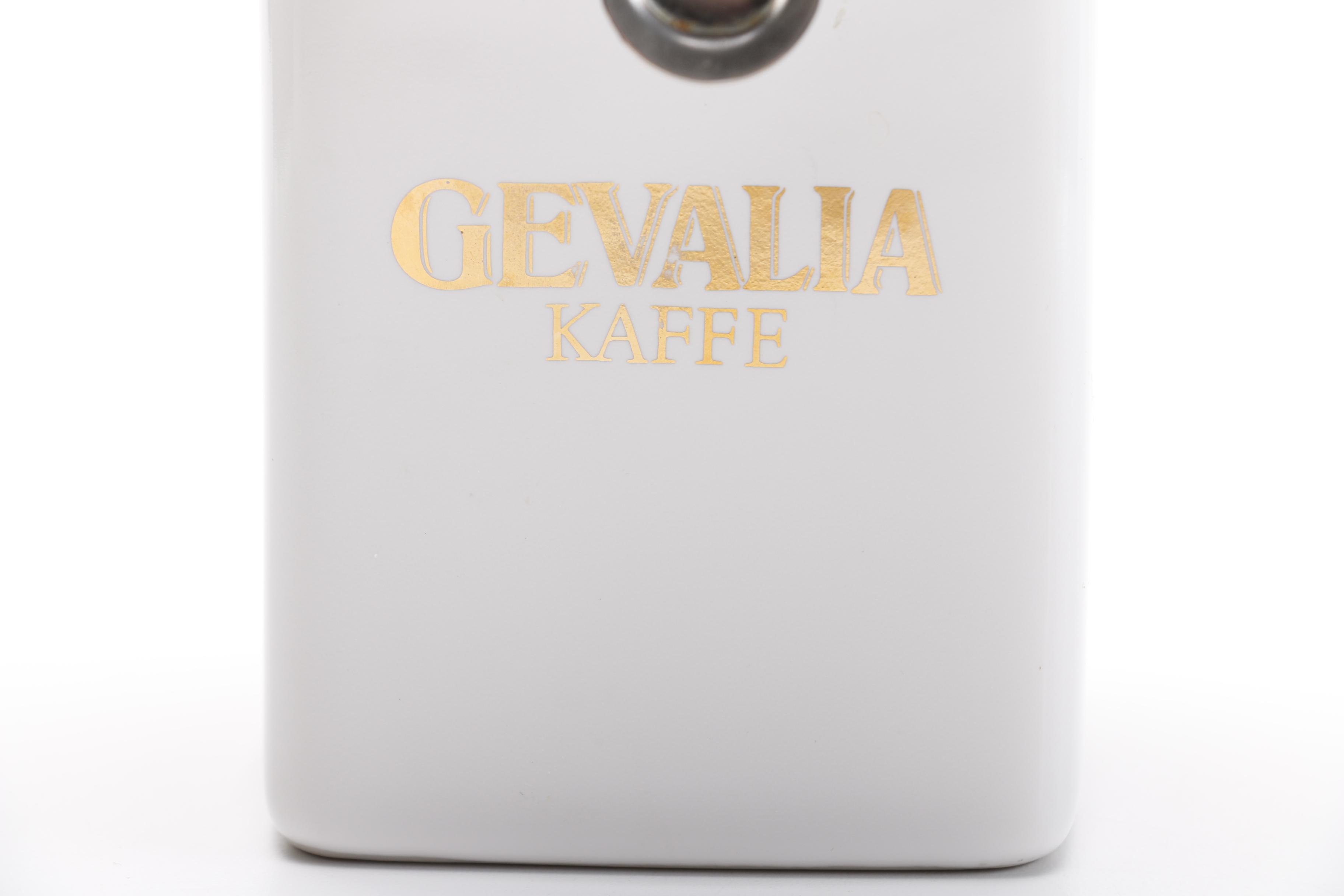Gevalia White Ceramic Coffee Jar