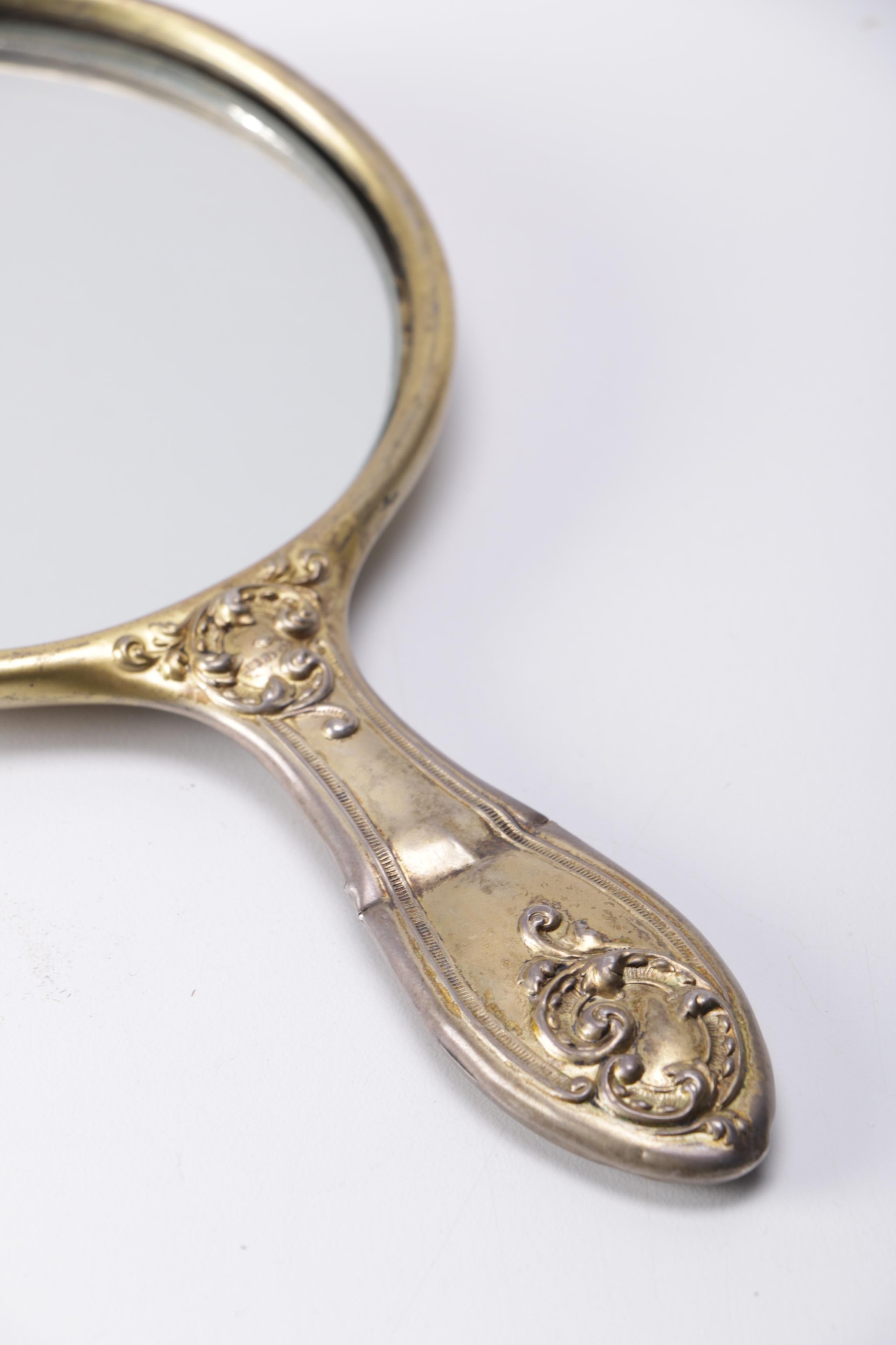 Sterling Silver Backed Mirror and Comb