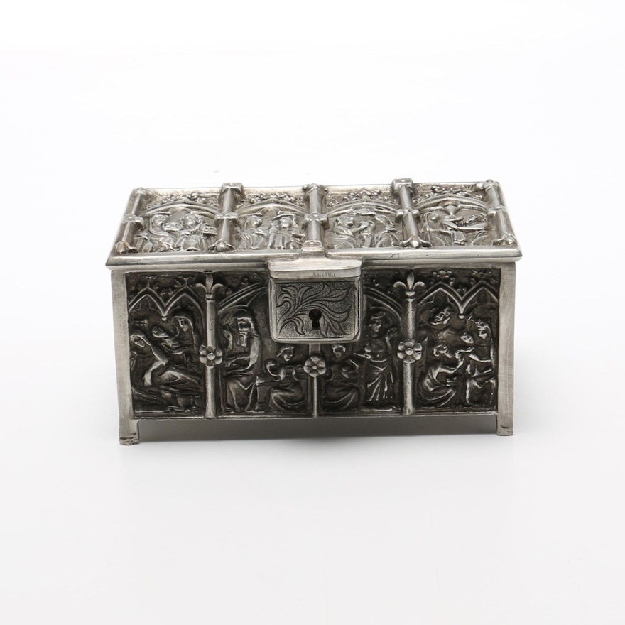 Pewter Box With Key