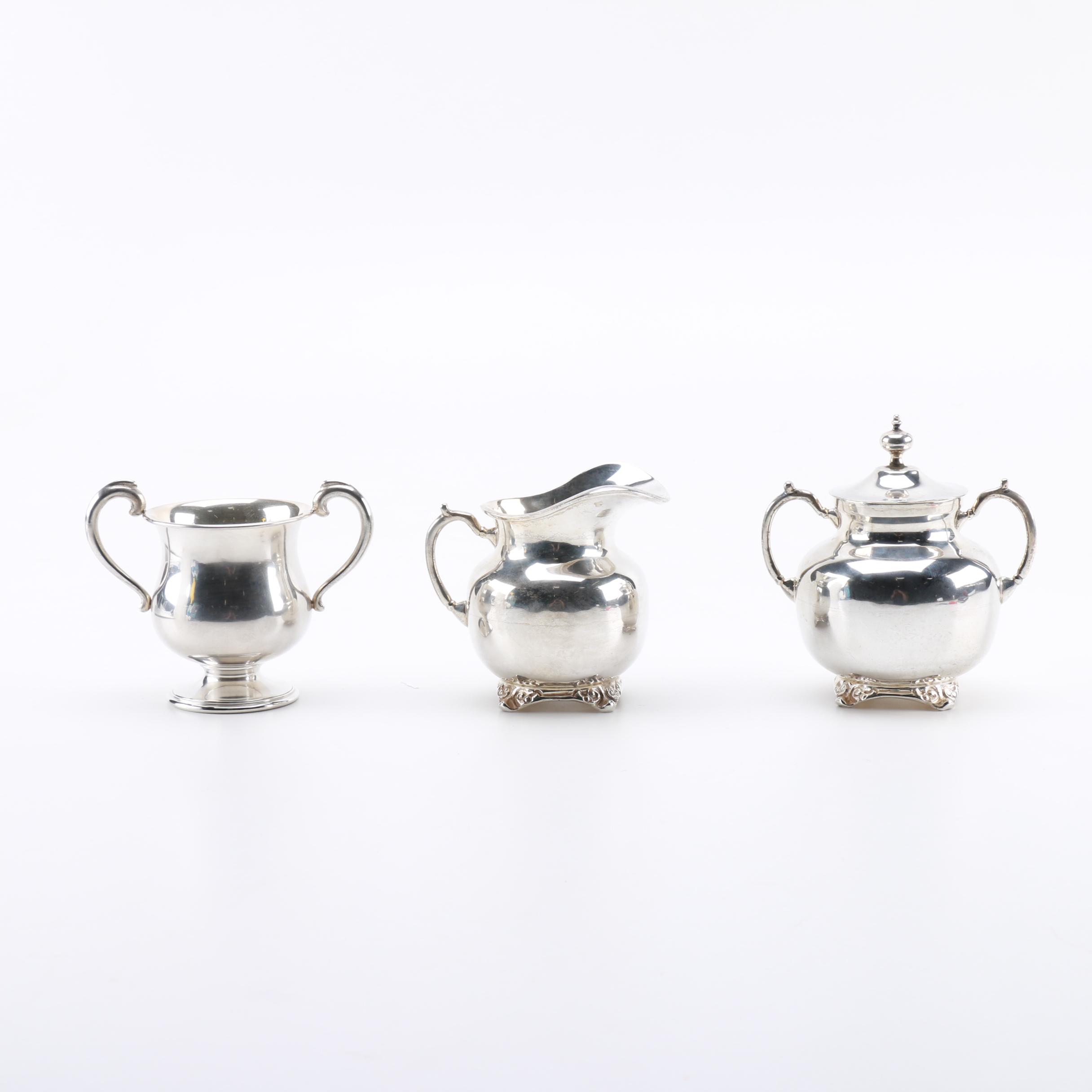 Mexican Sterling Creamer and Sugar With Additional Sterling