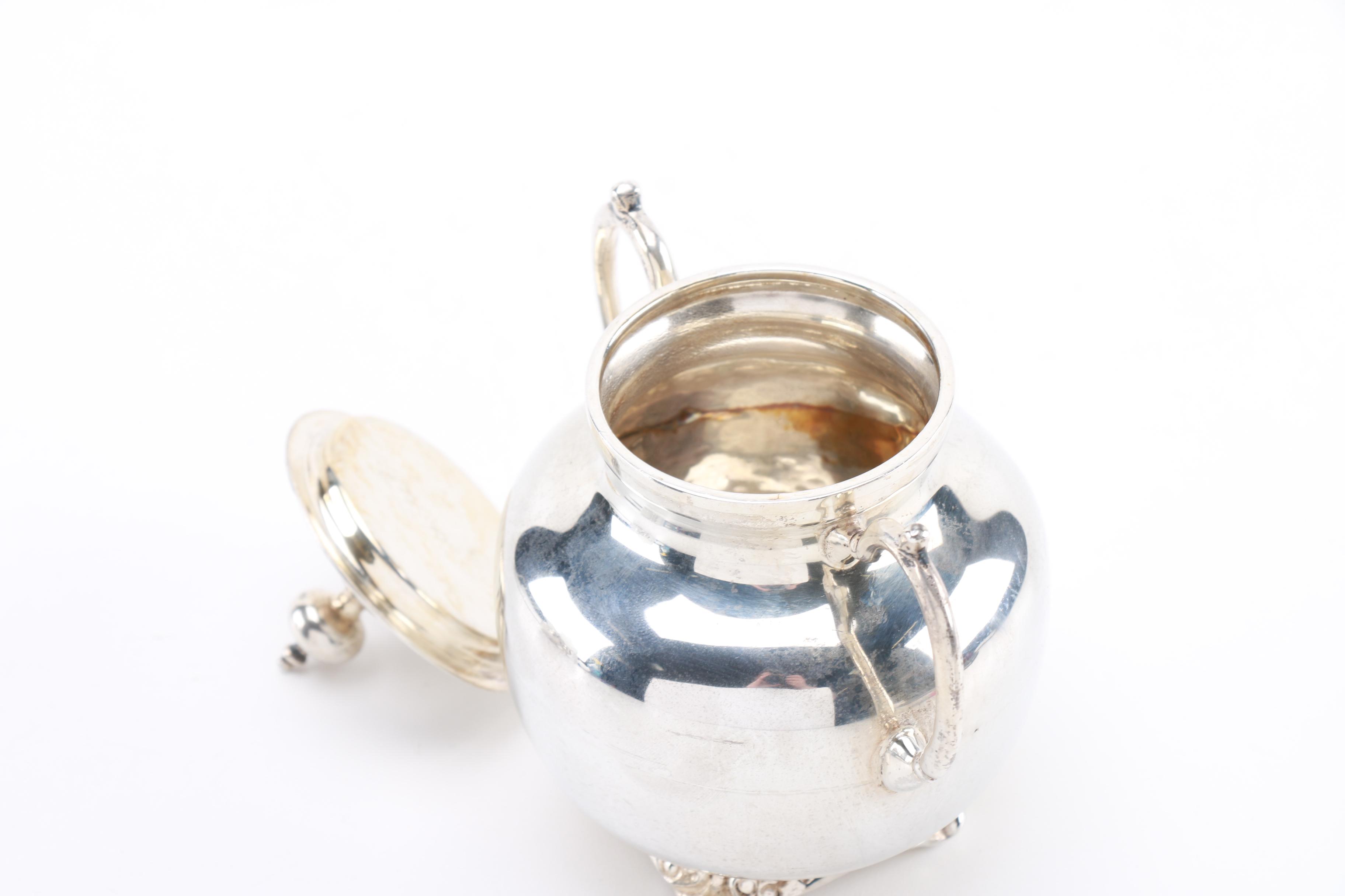 Mexican Sterling Creamer and Sugar With Additional Sterling