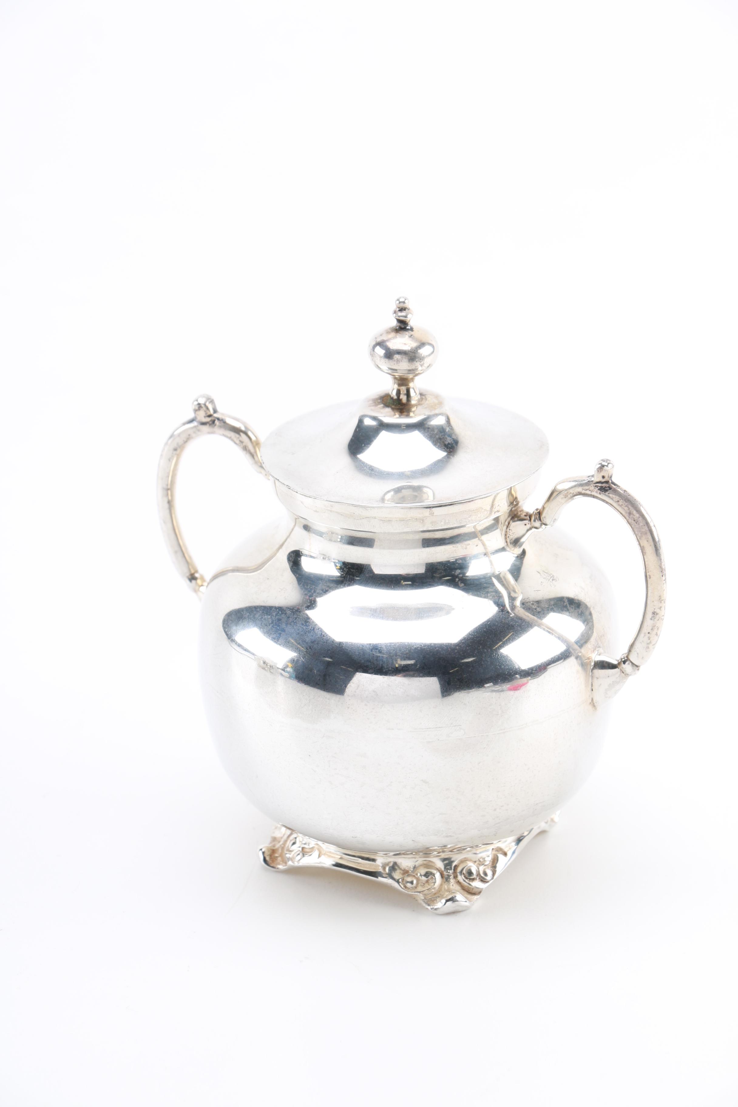 Mexican Sterling Creamer and Sugar With Additional Sterling