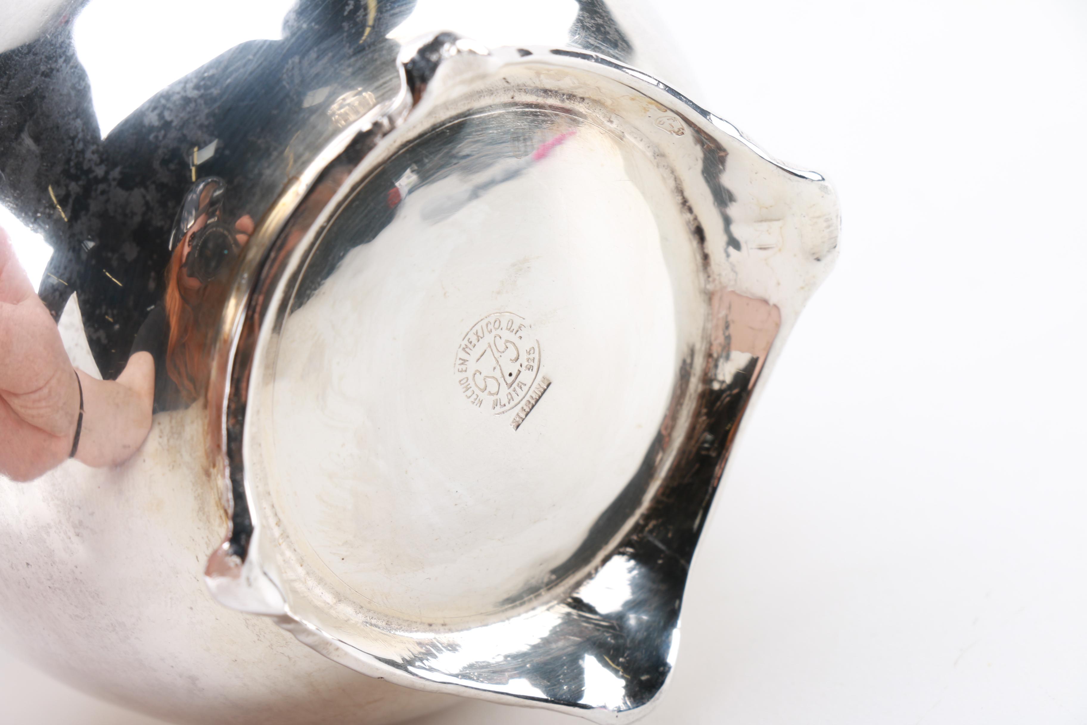 Mexican Sterling Creamer and Sugar With Additional Sterling