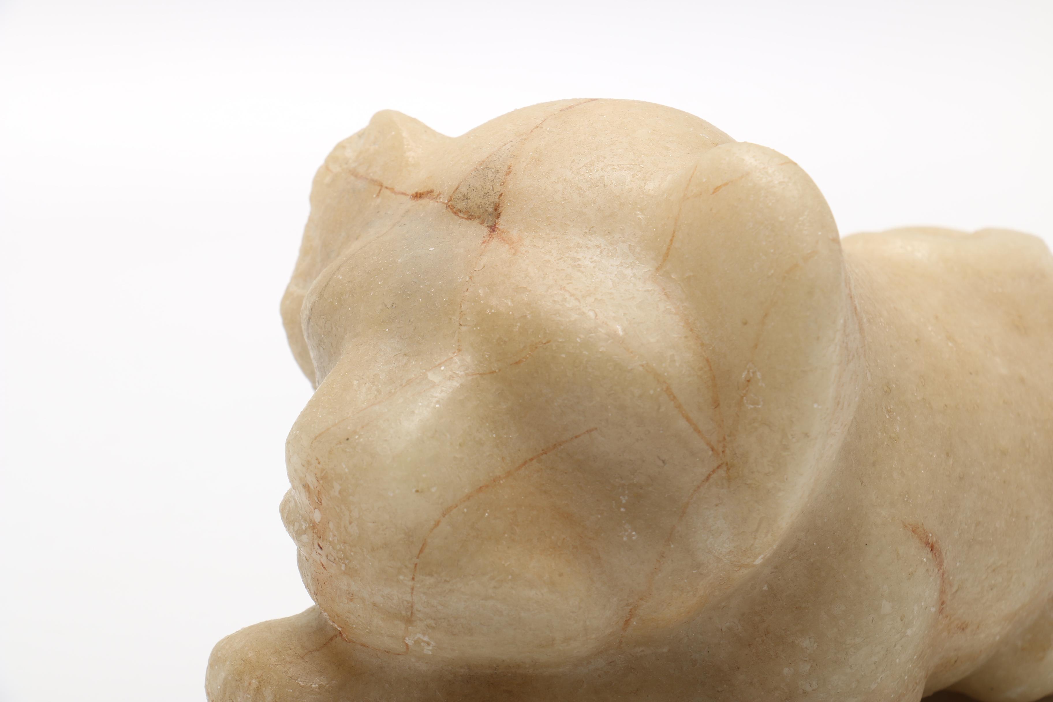 Metropolitan Museum of Art Reconstituted Quartz Lion Cub Figurine