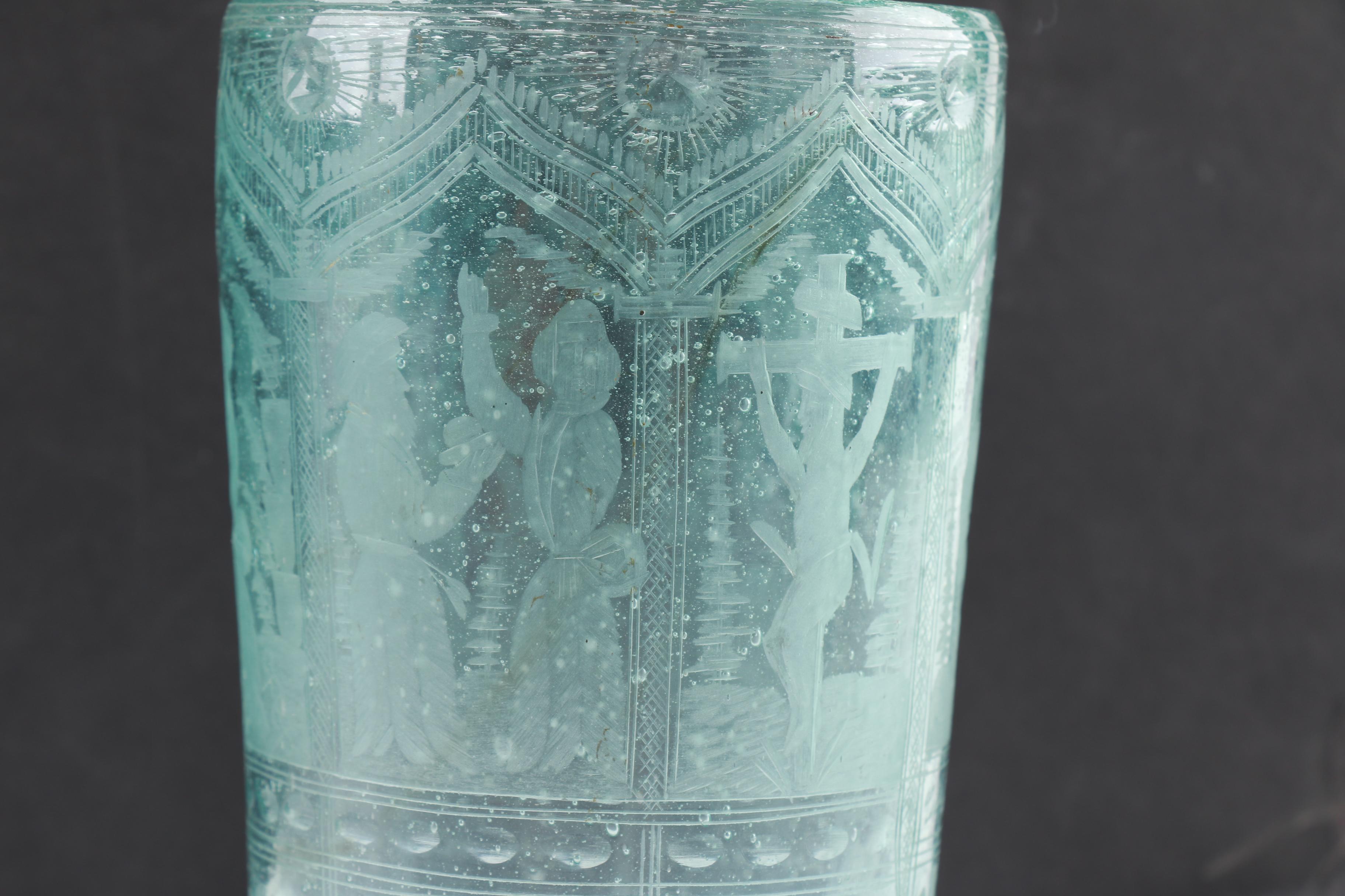 Handblown Glass "Lord's Prayer" Vase