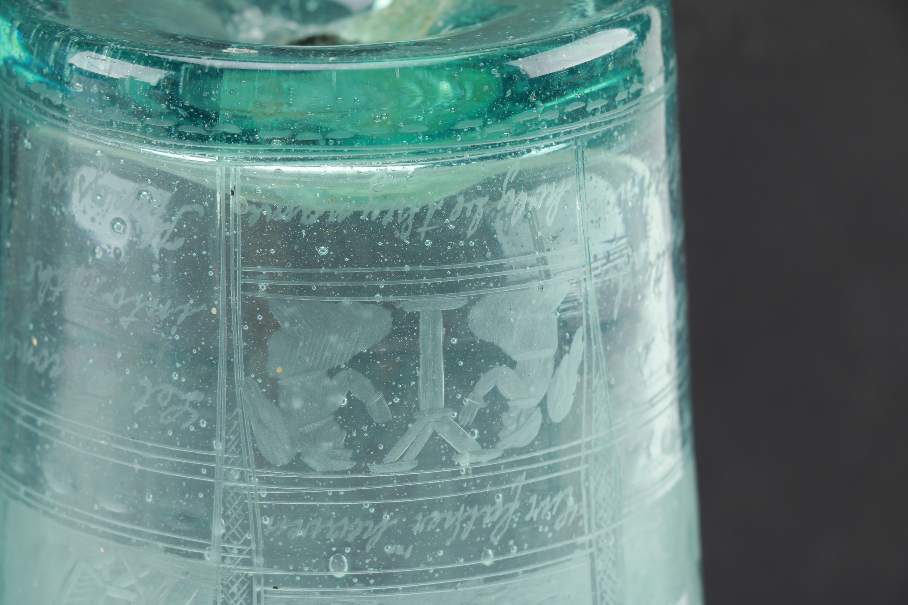 Handblown Glass "Lord's Prayer" Vase