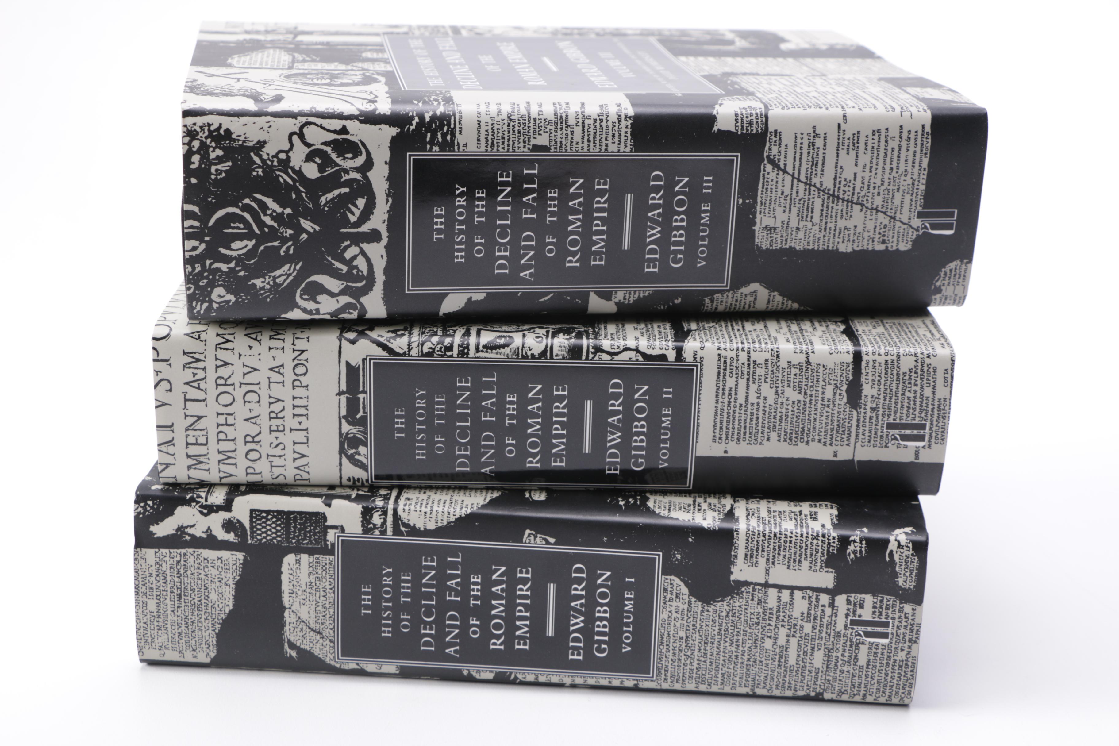 Three-Volume "The History of the Decline and Fall of the Roman Empire" by Edward Gibbon