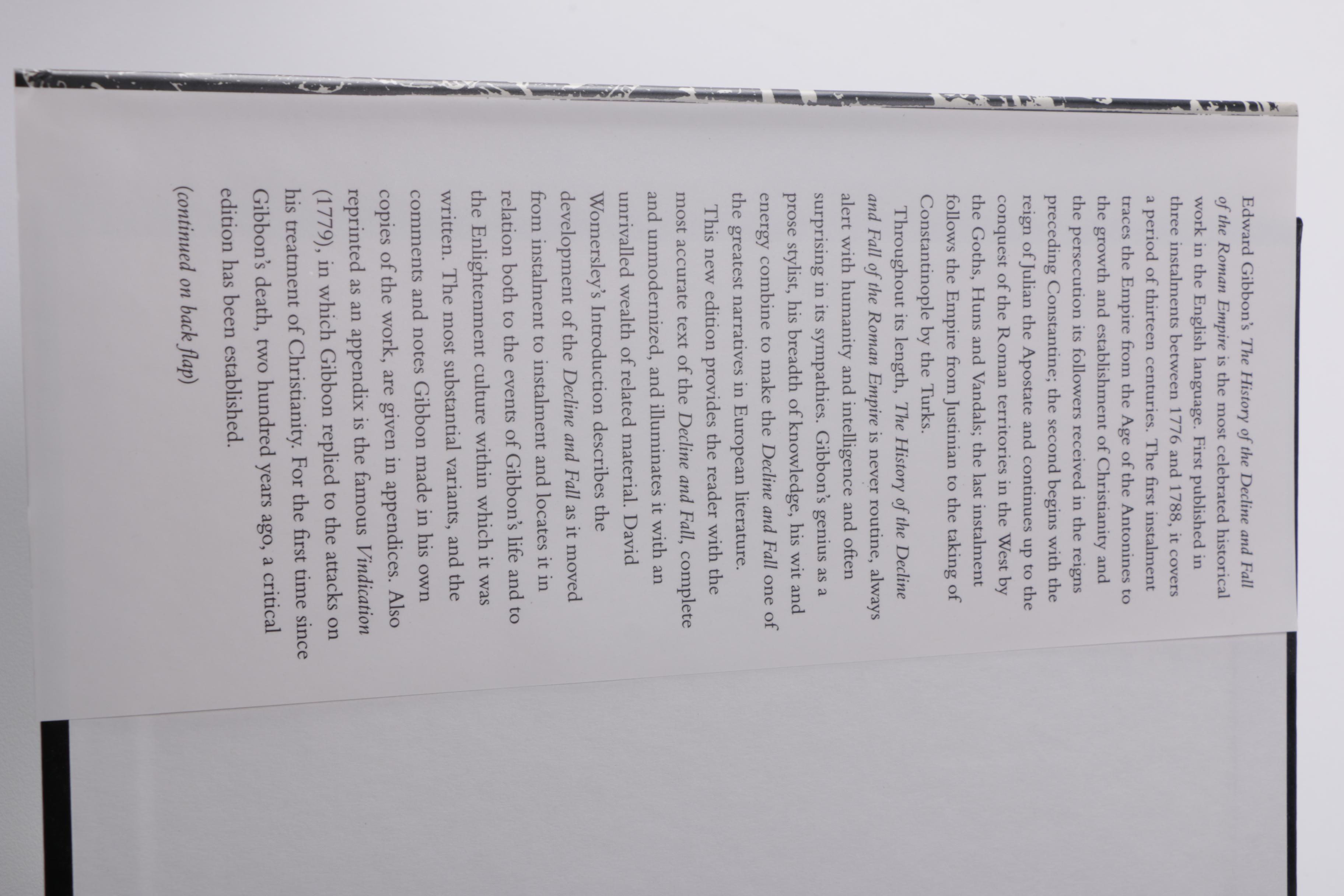 Three-Volume "The History of the Decline and Fall of the Roman Empire" by Edward Gibbon