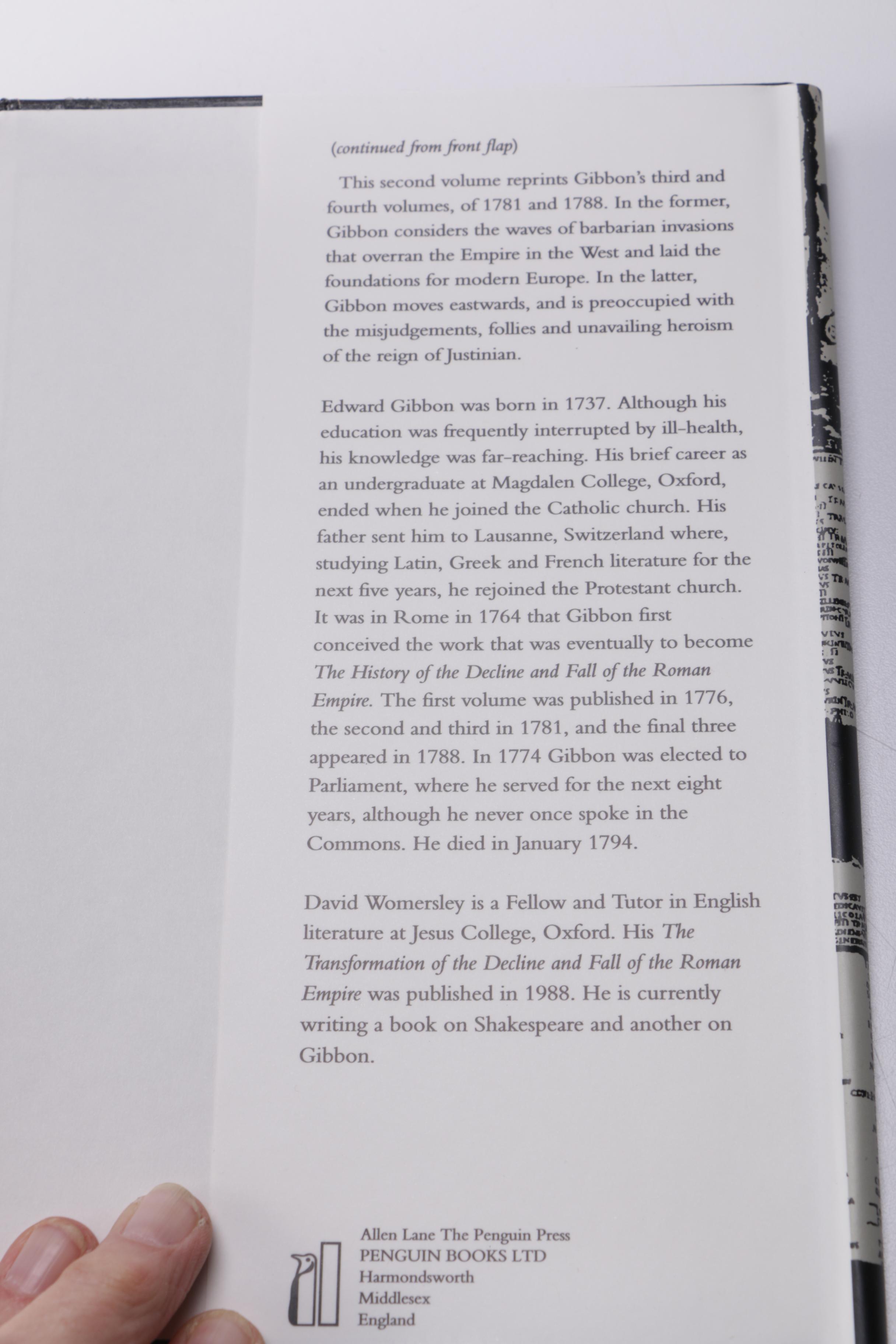 Three-Volume "The History of the Decline and Fall of the Roman Empire" by Edward Gibbon