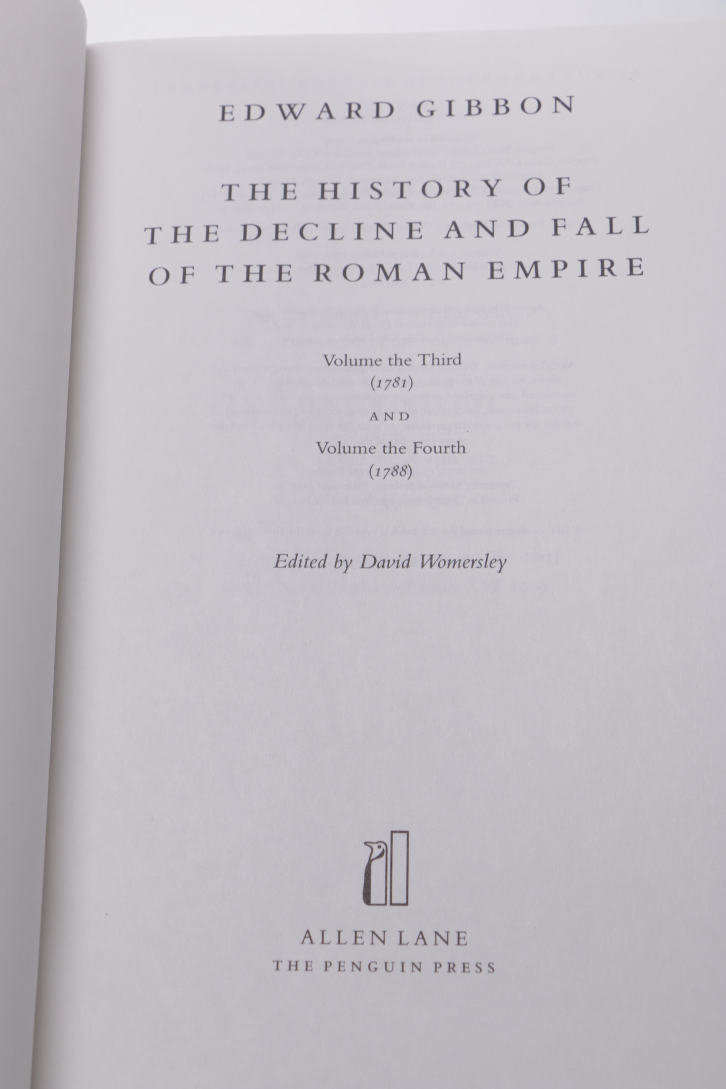 Three-Volume "The History of the Decline and Fall of the Roman Empire" by Edward Gibbon