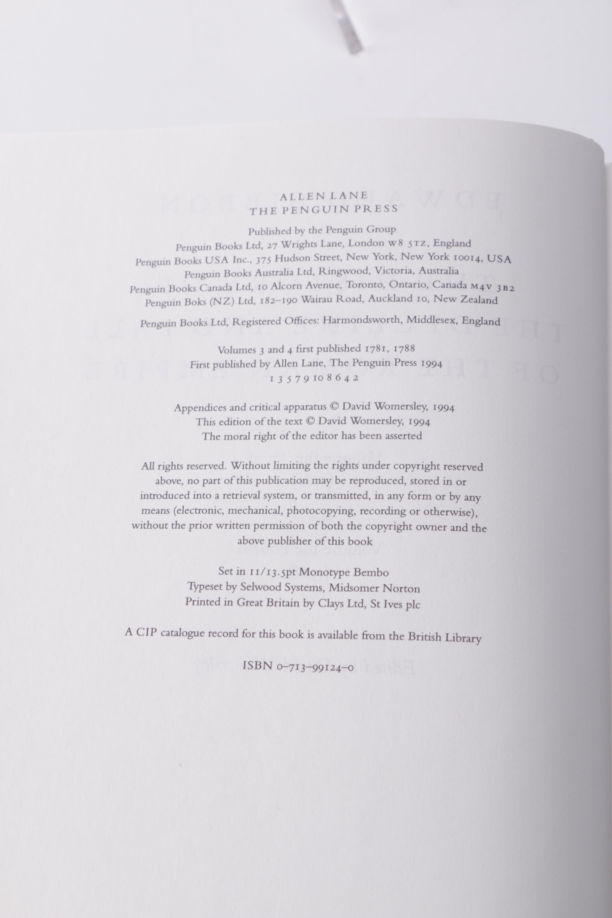 Three-Volume "The History of the Decline and Fall of the Roman Empire" by Edward Gibbon