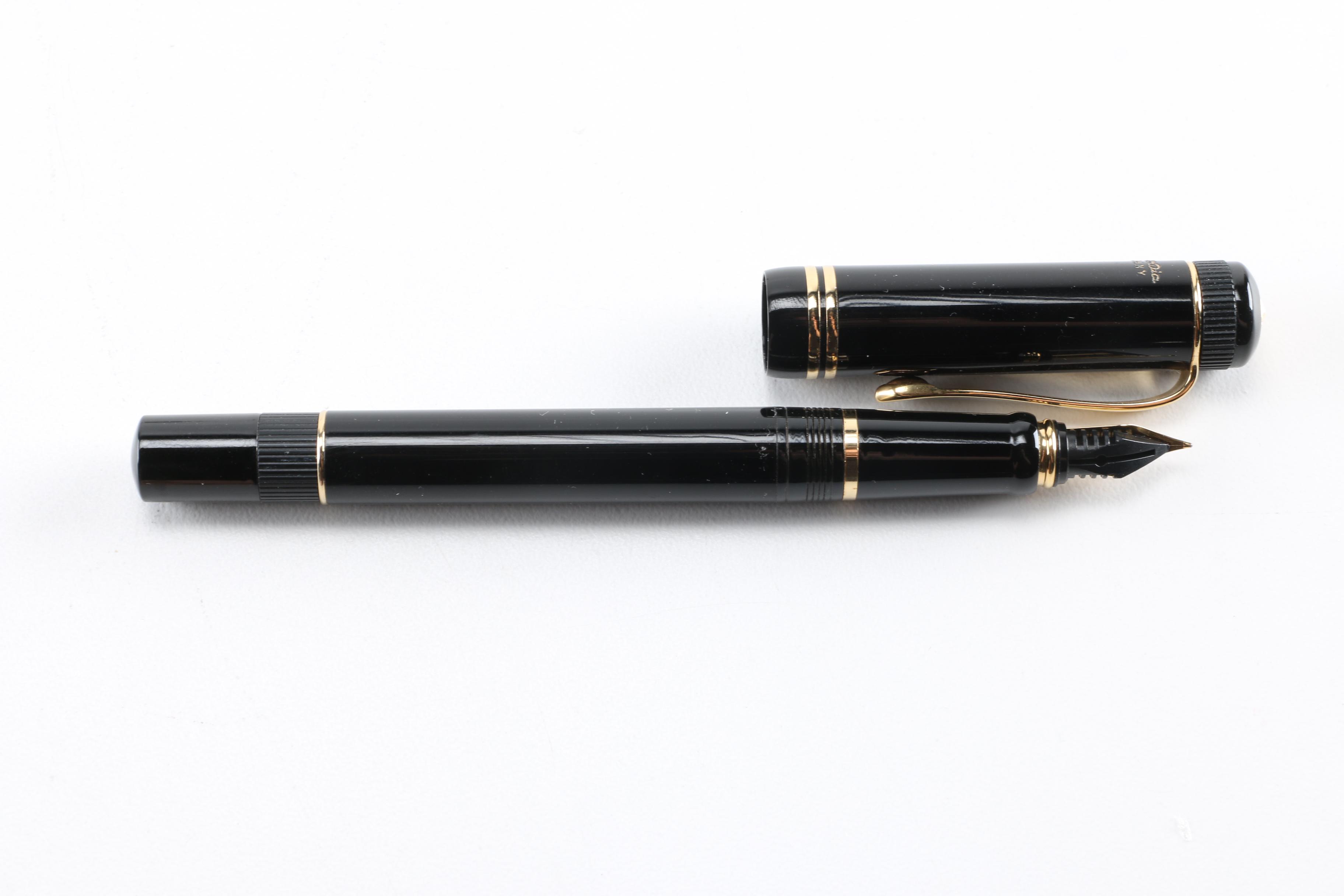 Assortment of Fountain Pens With Sterling Silver Bookmark