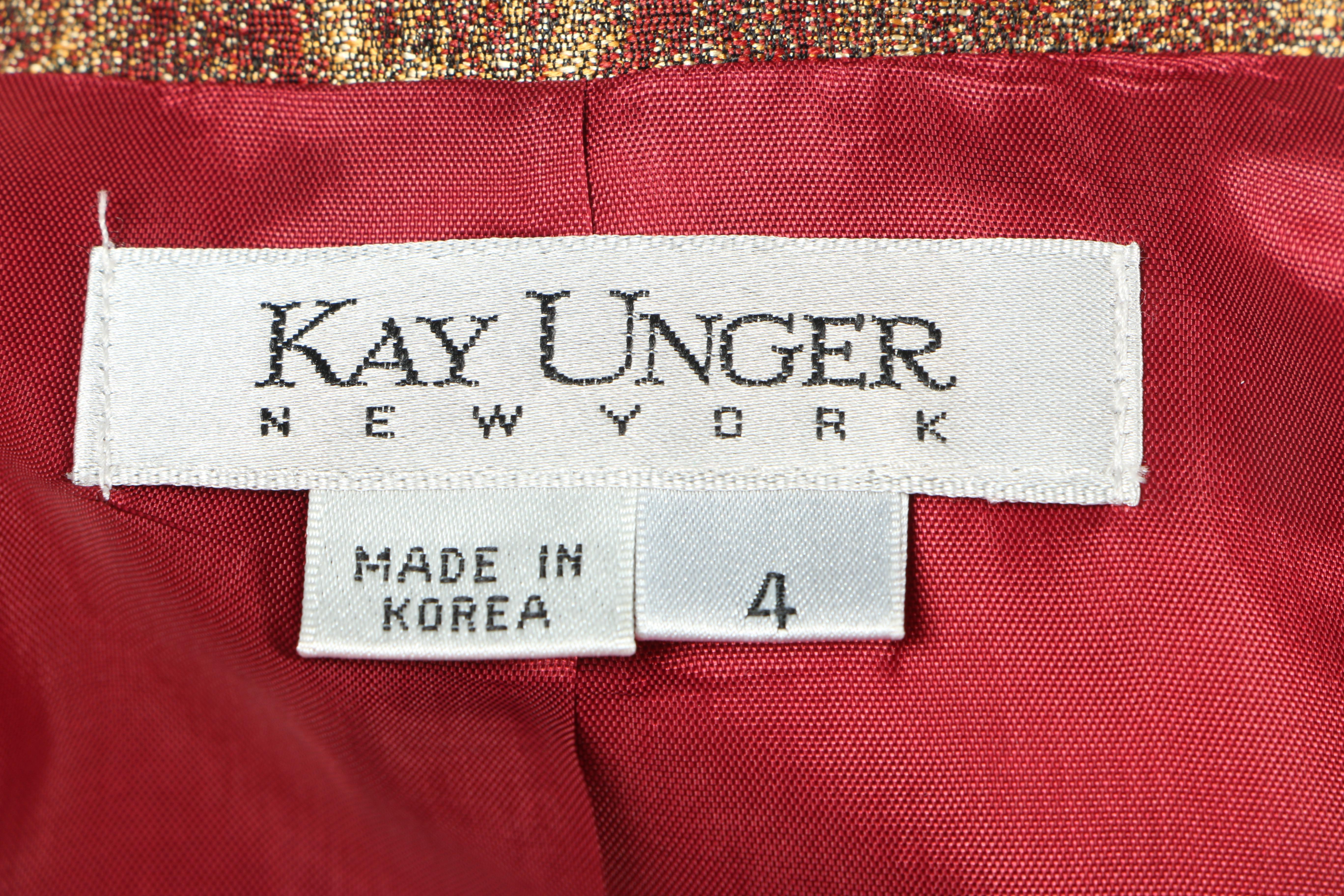 Gold and Red Evening Wear Including Kay Unger