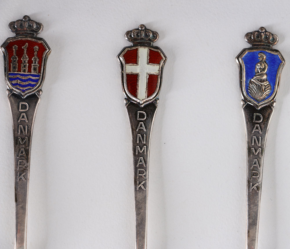 Meka Danish Sterling Silver and Enamel Spoons