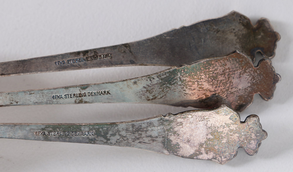 Meka Danish Sterling Silver and Enamel Spoons