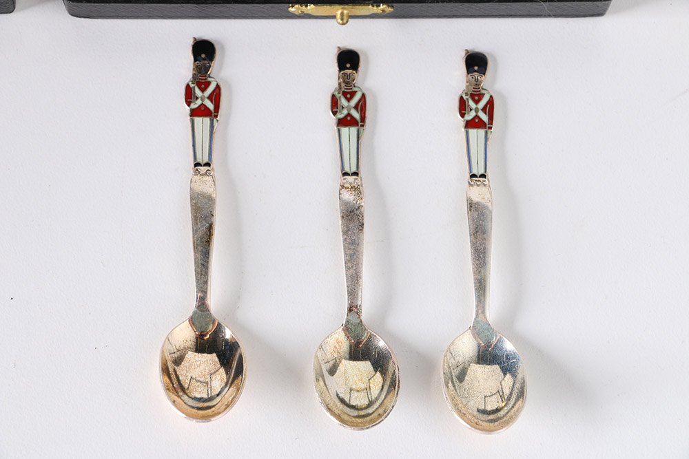 Meka Danish Sterling Silver and Enamel Spoons