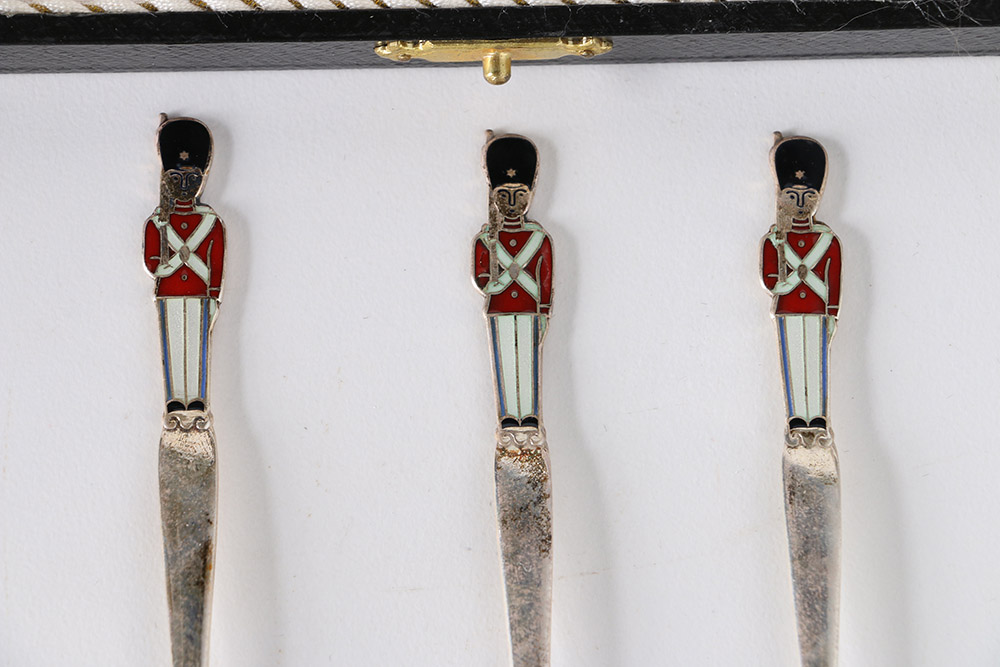 Meka Danish Sterling Silver and Enamel Spoons