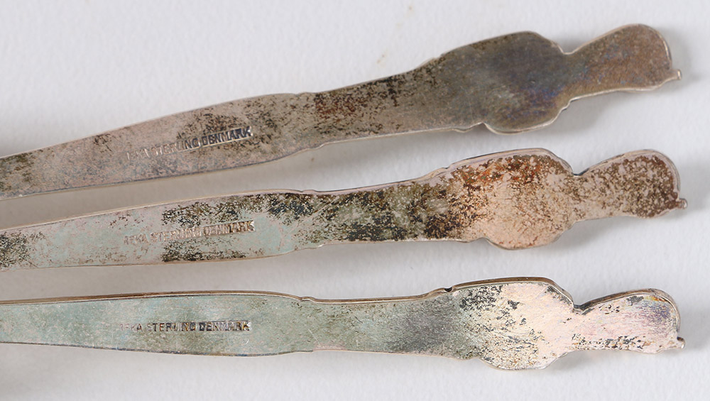 Meka Danish Sterling Silver and Enamel Spoons