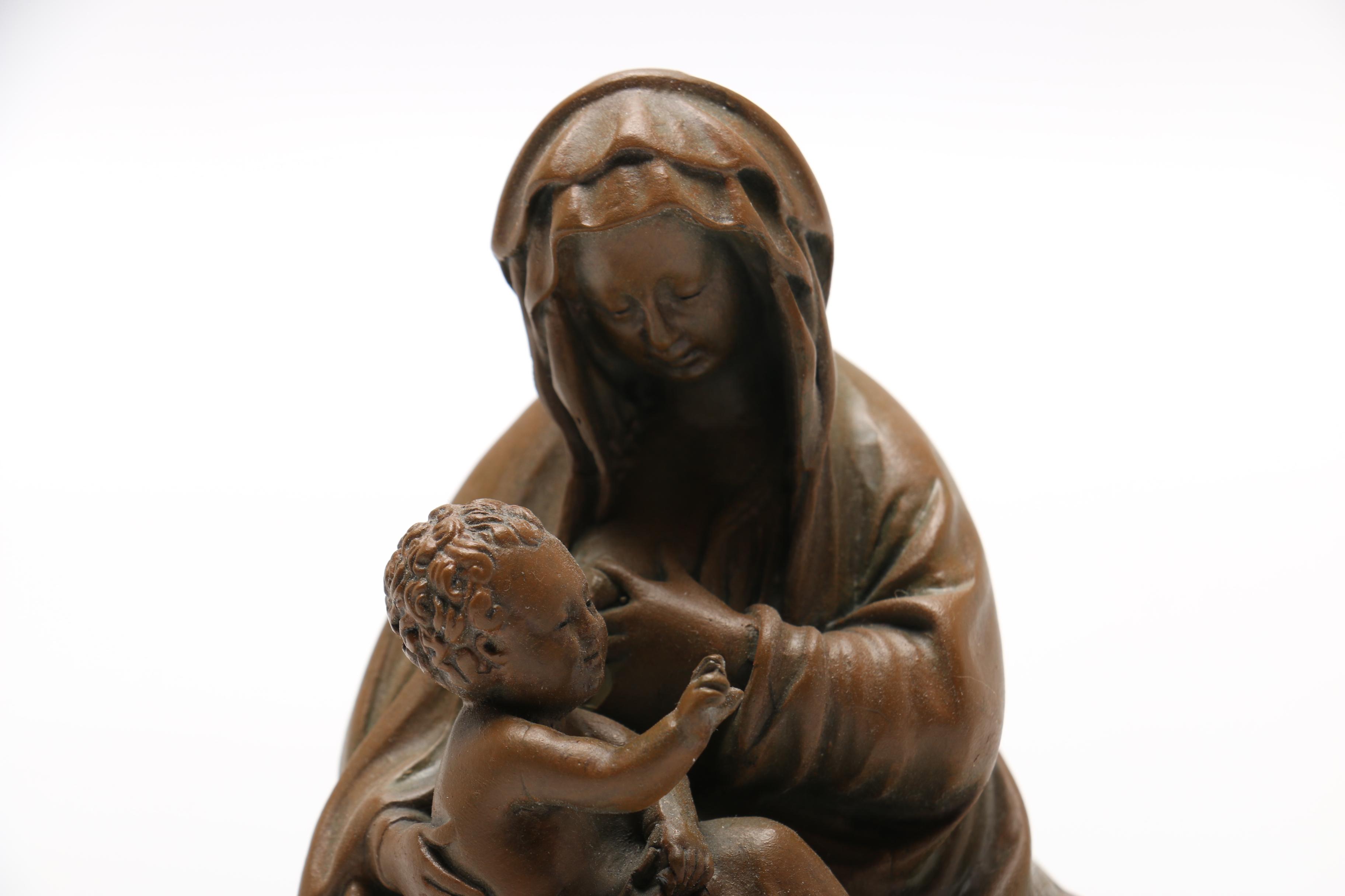Metropolitan Museum of Art Seated Virgin and Child Reproduction Sculpture