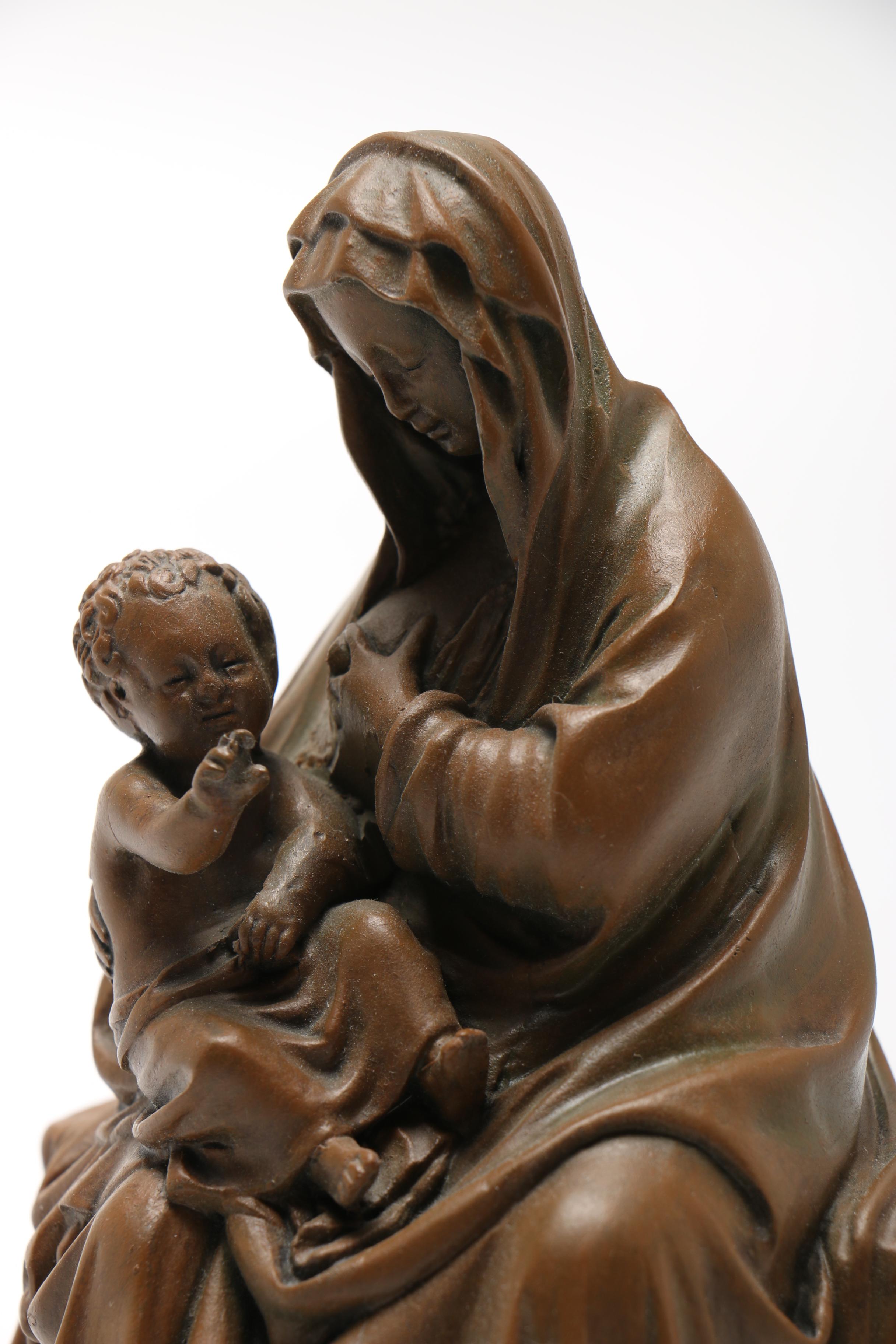 Metropolitan Museum of Art Seated Virgin and Child Reproduction Sculpture