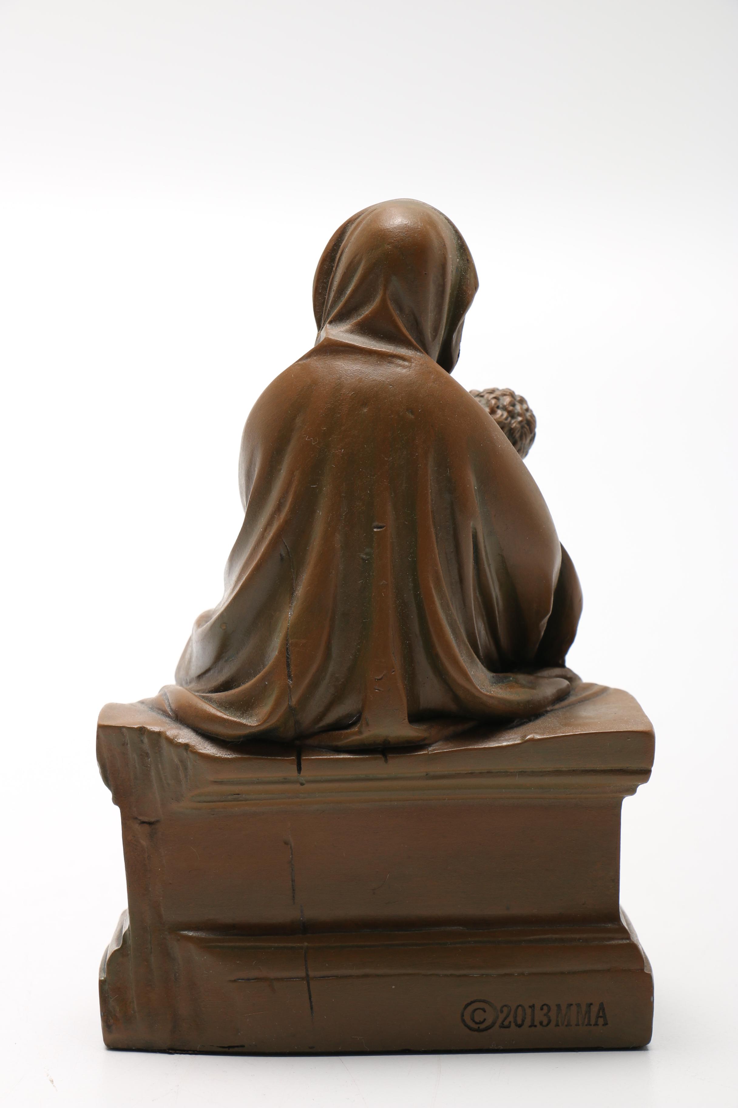 Metropolitan Museum of Art Seated Virgin and Child Reproduction Sculpture