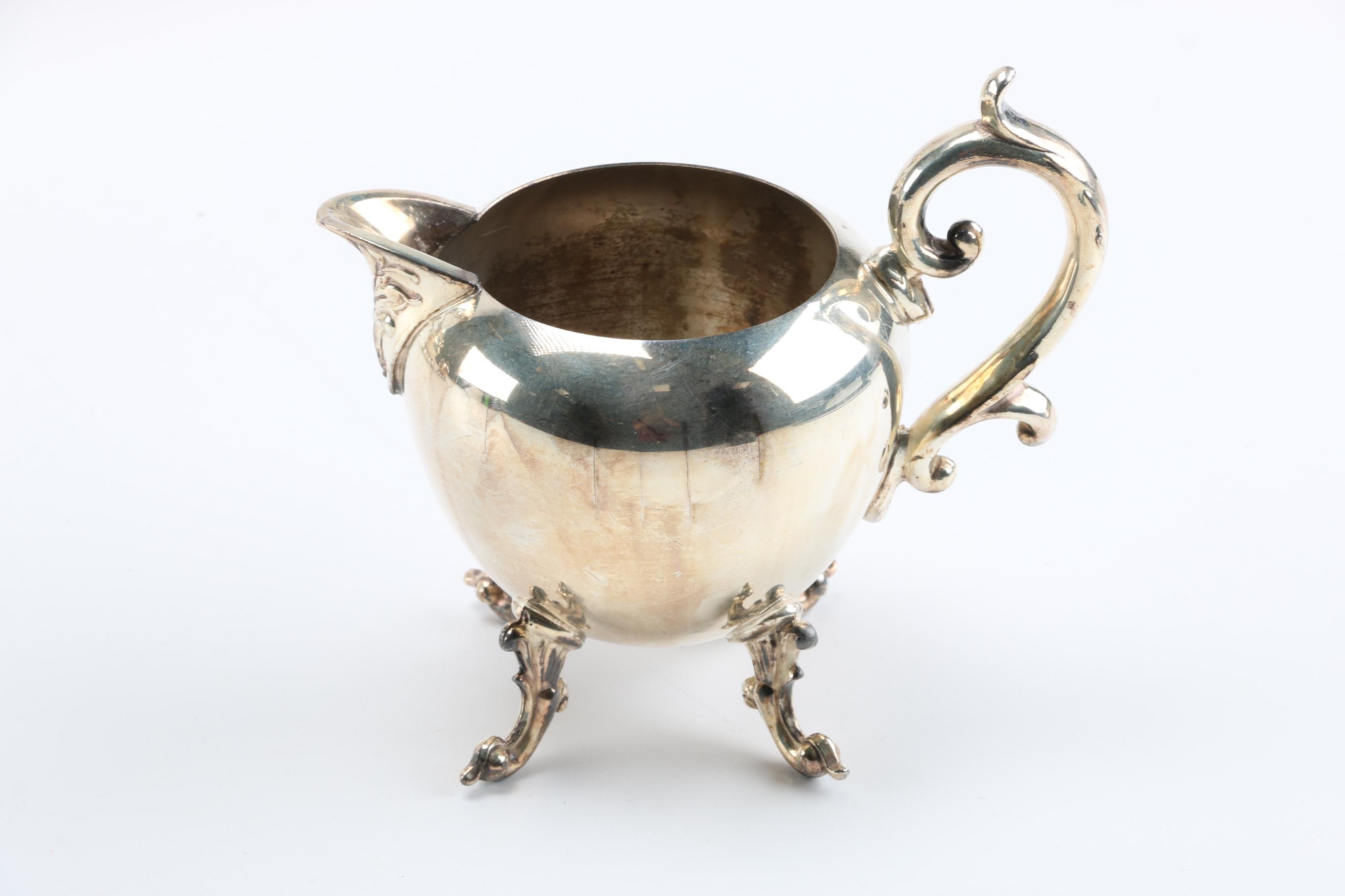 Birmingham Silver Co. Silver Plate Tea Service With Barbour Tray