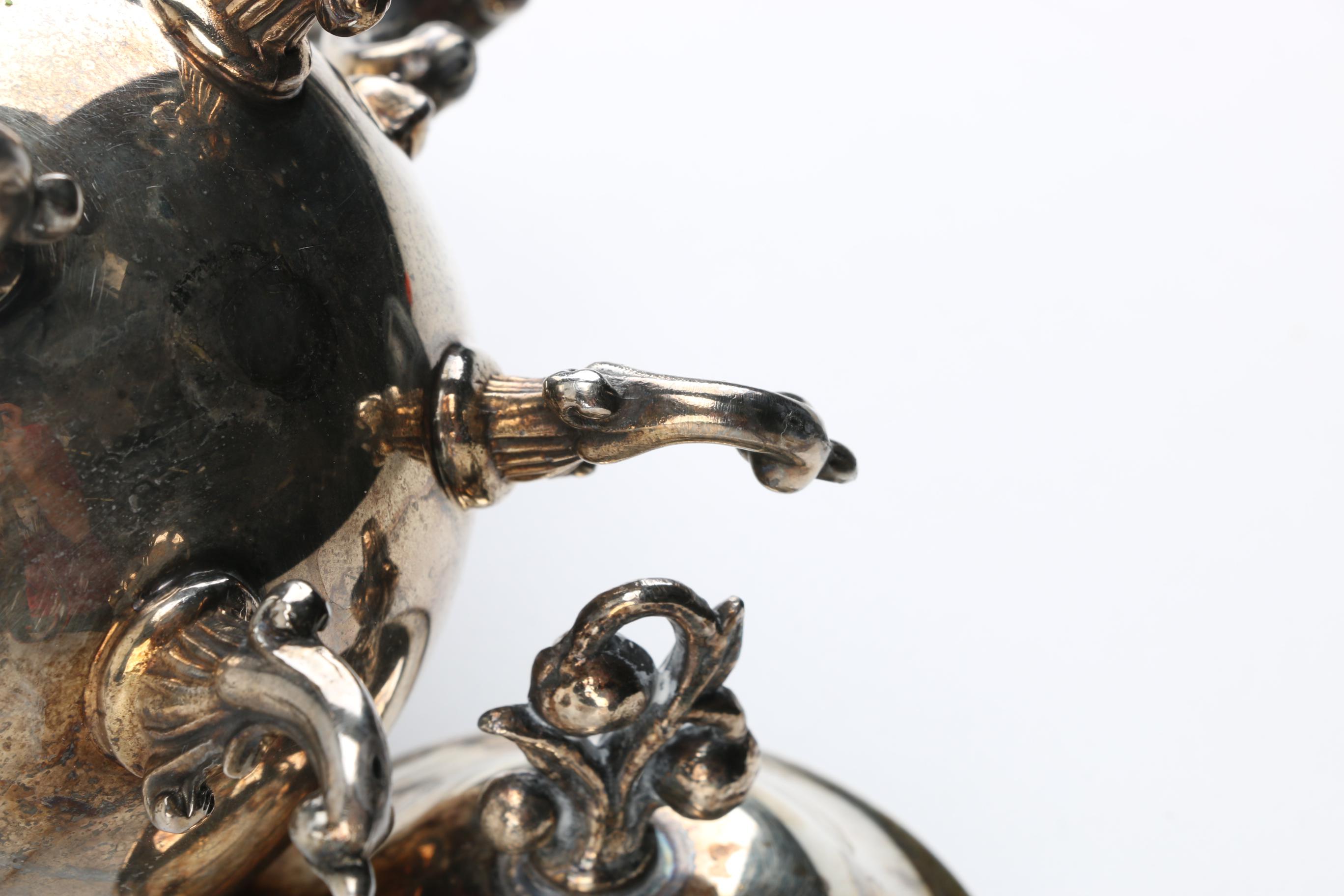 Birmingham Silver Co. Silver Plate Tea Service With Barbour Tray