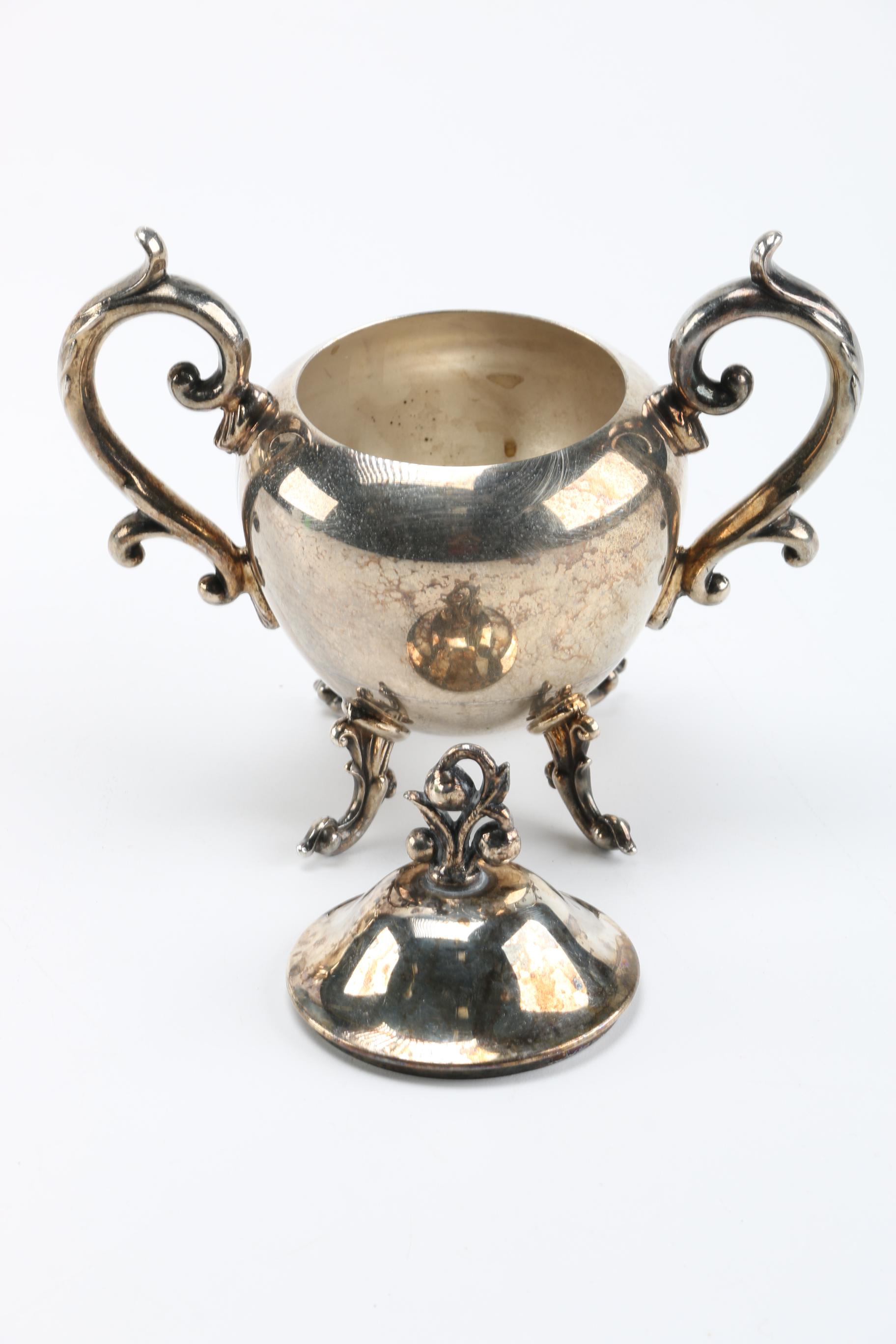 Birmingham Silver Co. Silver Plate Tea Service With Barbour Tray