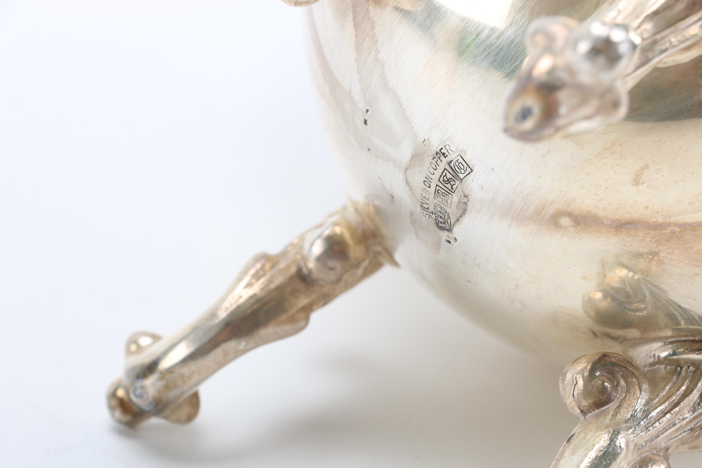 Birmingham Silver Co. Silver Plate Tea Service With Barbour Tray