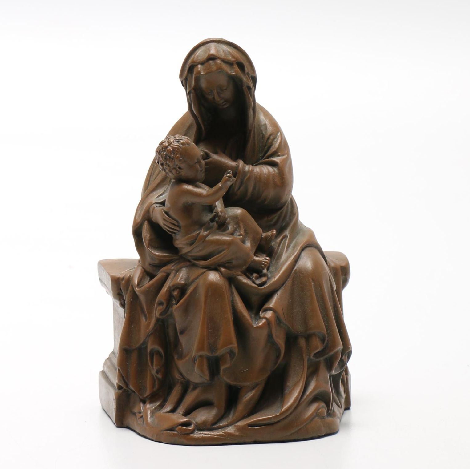 Metropolitan Museum of Art Seated Virgin and Child Reproduction Sculpture