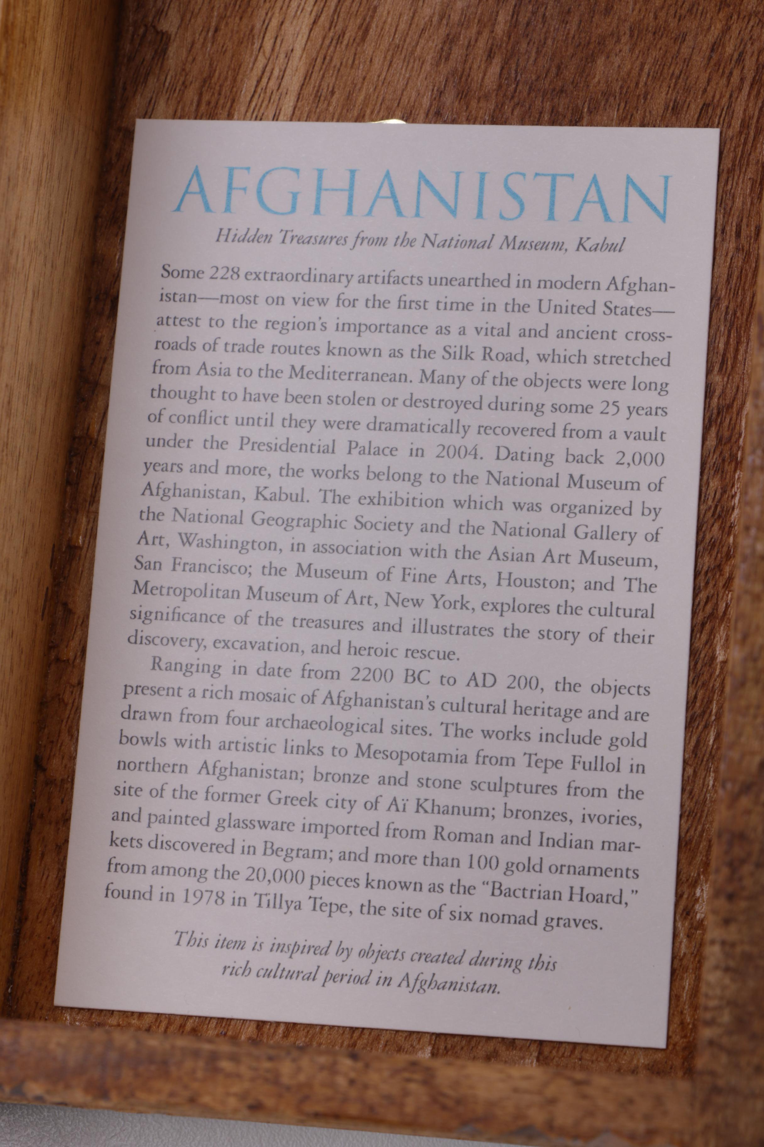 Past Times Wooden Tudor Spice Chest and Nooristan Carved Afghan Box