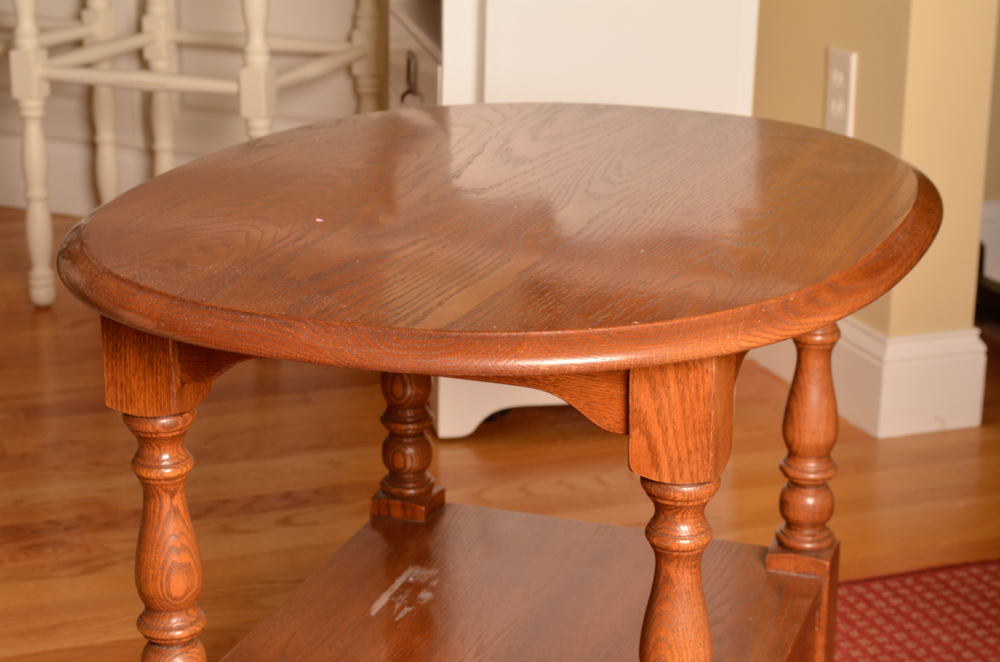Turned Oak Side Table by Pennsylvania House