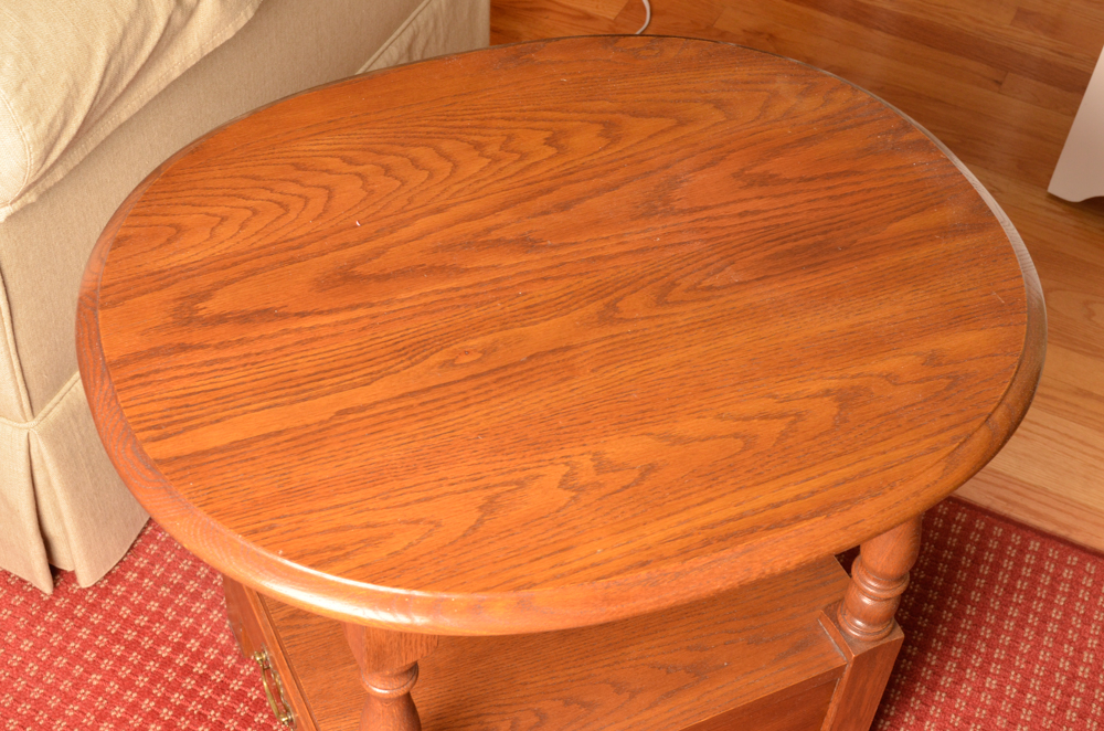 Turned Oak Side Table by Pennsylvania House
