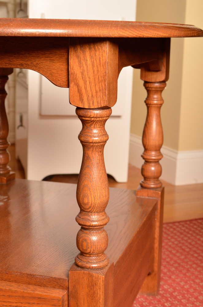 Turned Oak Side Table by Pennsylvania House