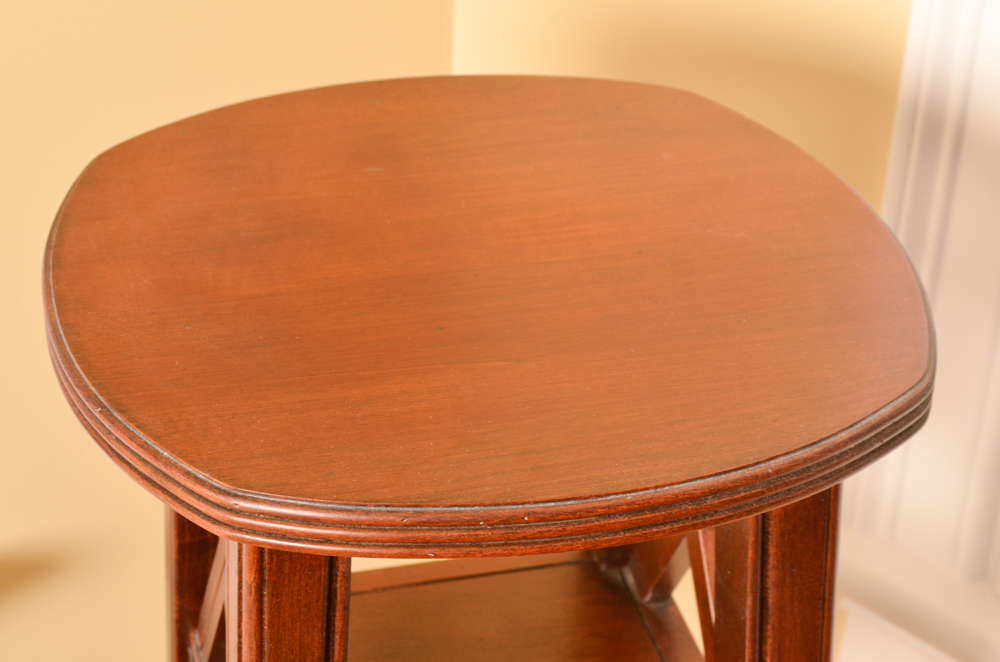 Tiered Plant Stand With a Cherry Finish