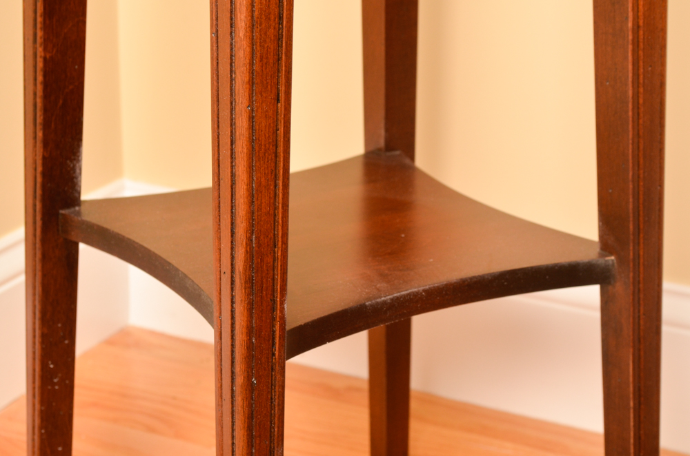 Tiered Plant Stand With a Cherry Finish