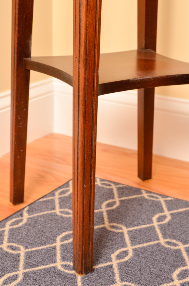 Tiered Plant Stand With a Cherry Finish