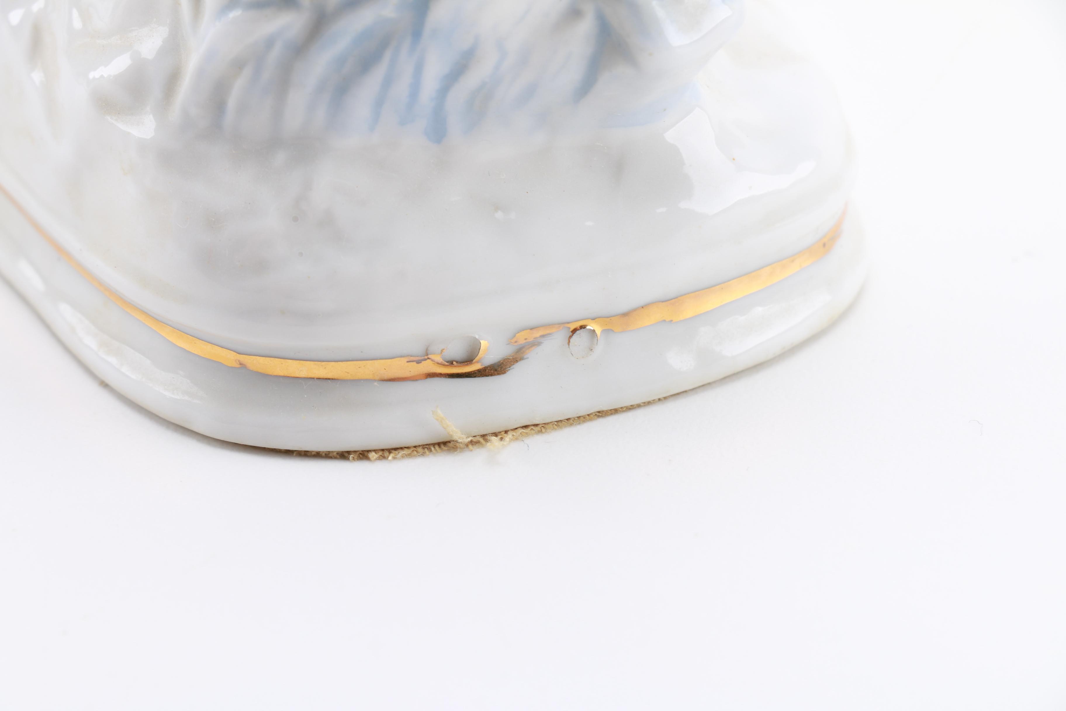 Linden Porcelain Blue Jay Alarm Clock