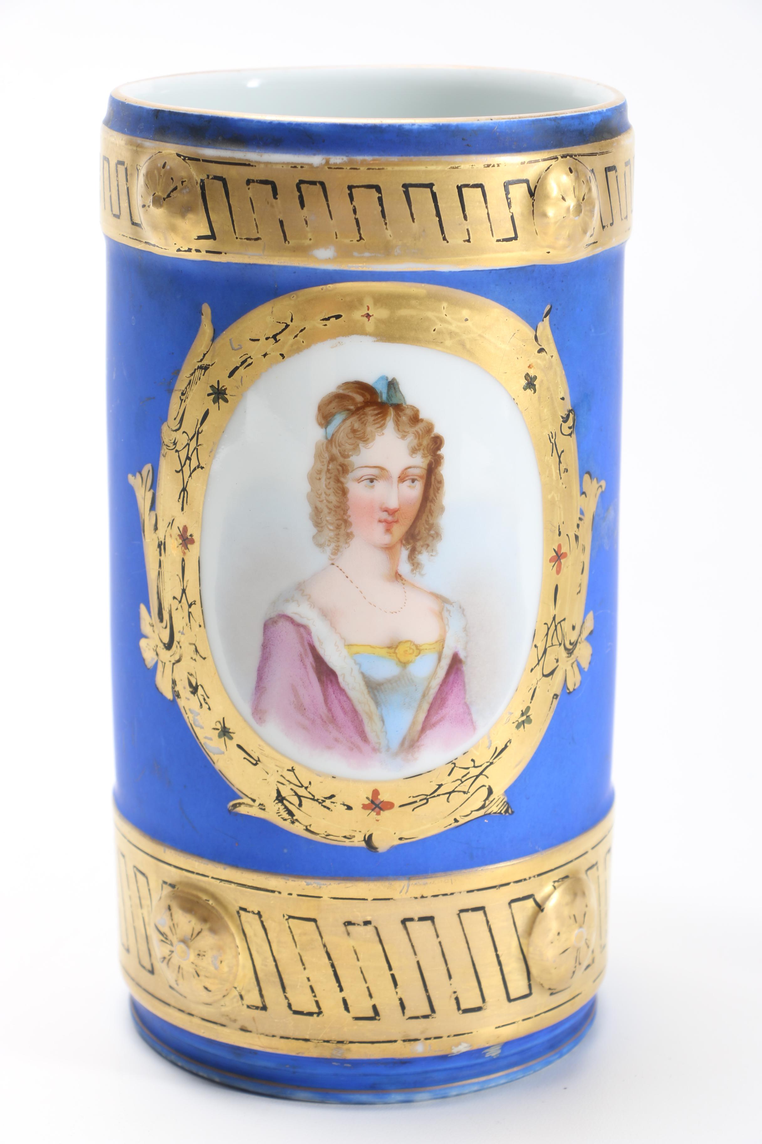 Potschappel Style Figurine and Decorative Vase